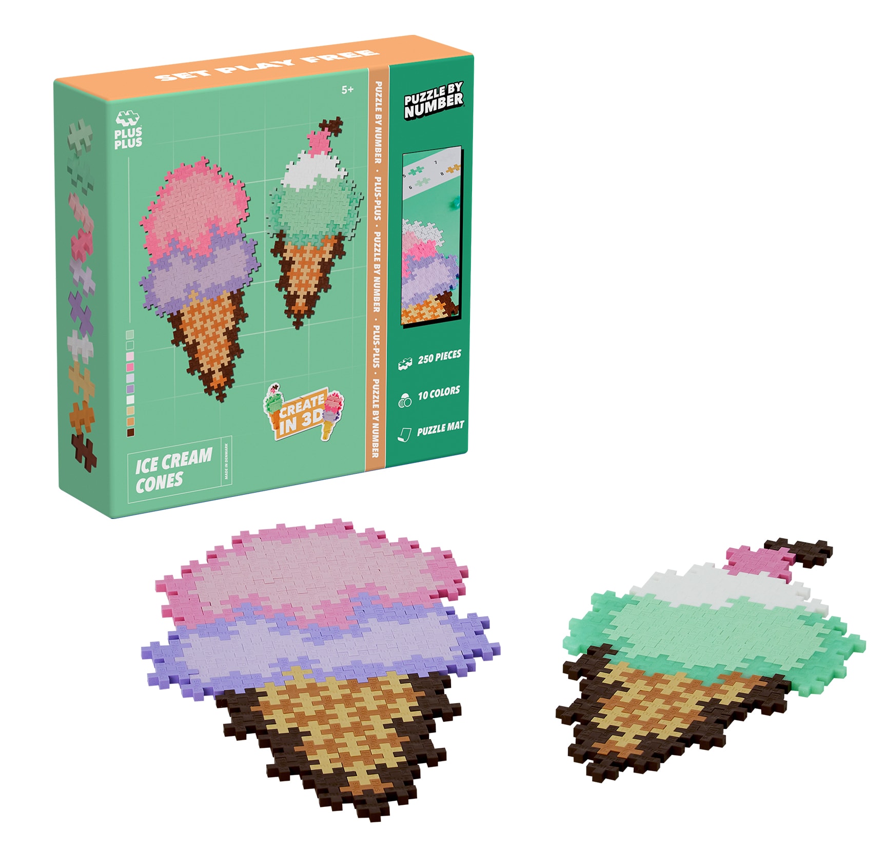 Puzzle By Number 250 Stk. Ice Cream Cones