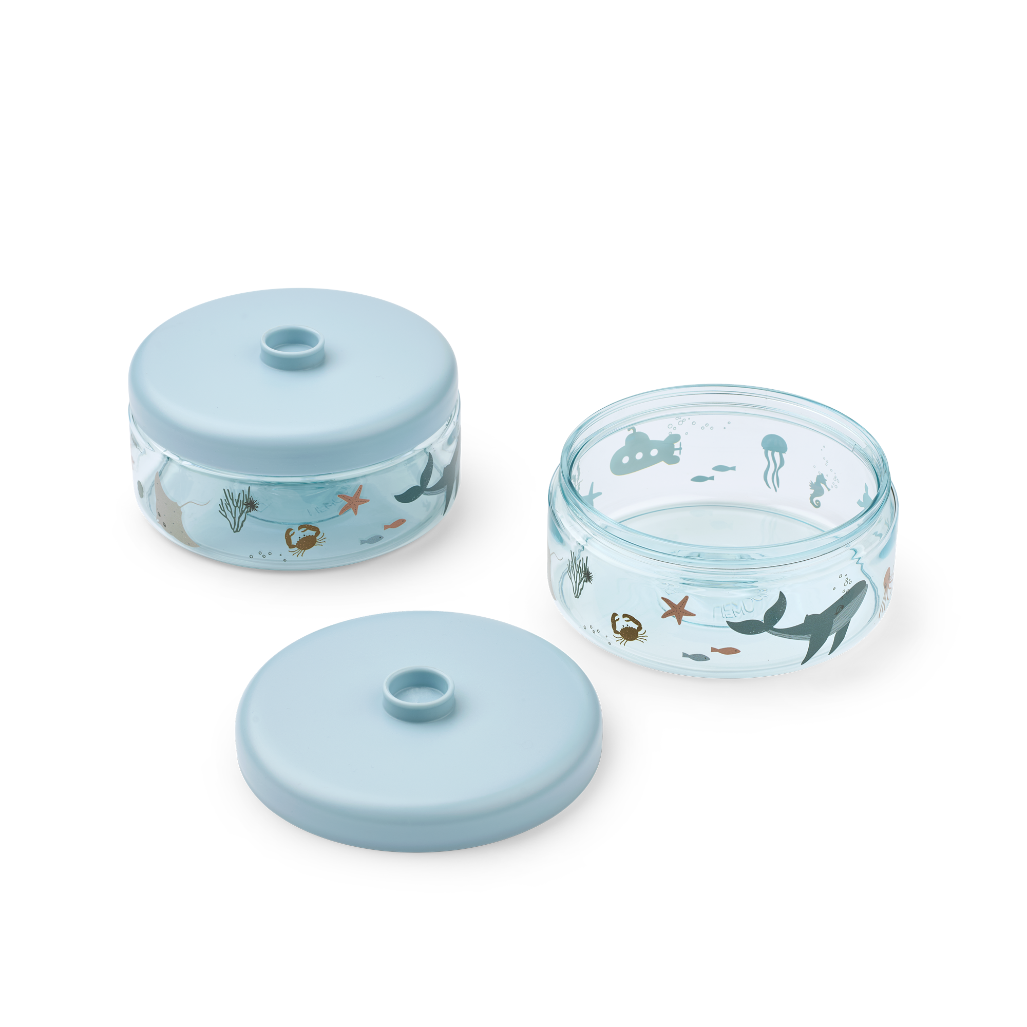 Dominique Food Tritan-askar 500 Ml 2-pack Sea Creature / Sandy