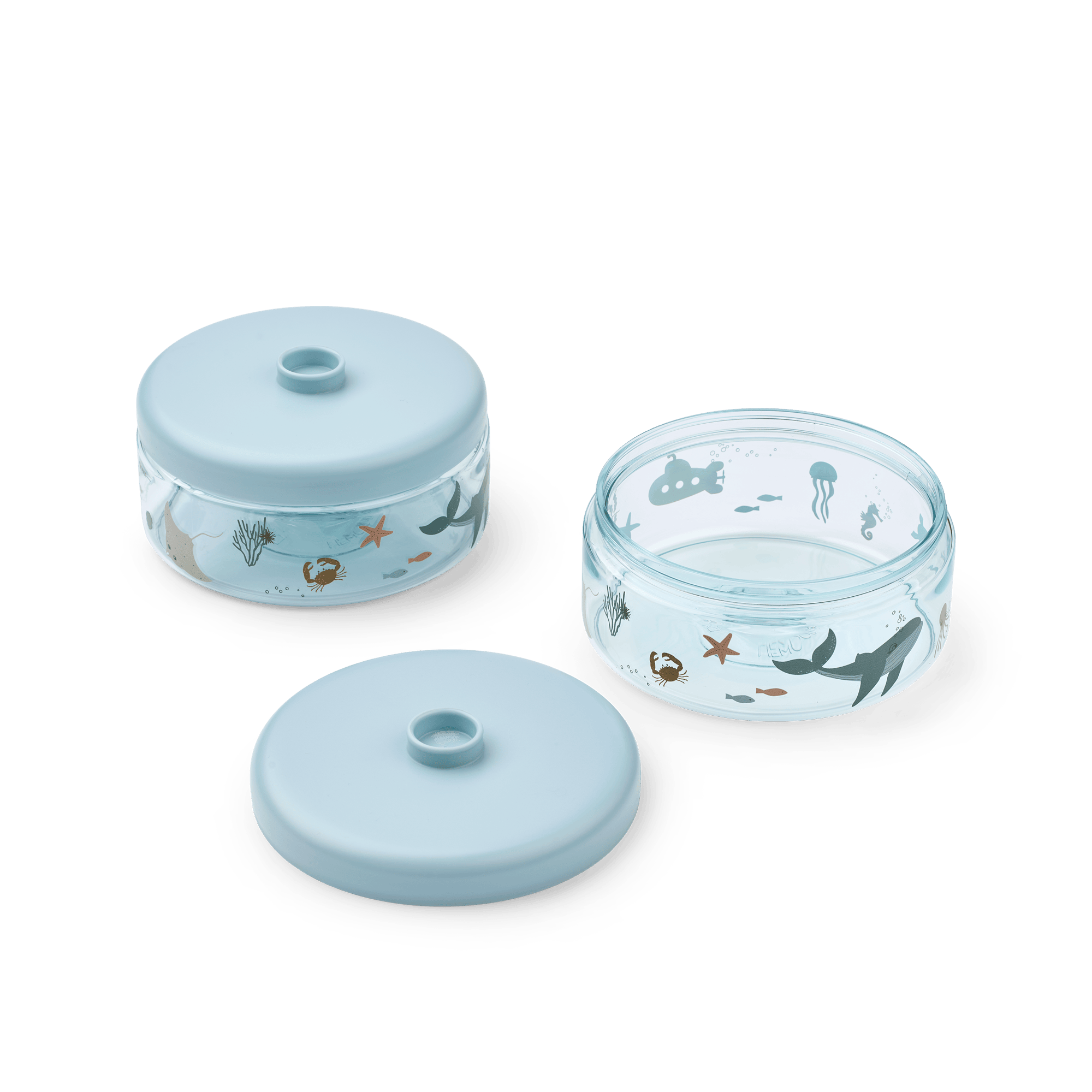 Dominique Food Tritan-askar 500 Ml 2-pack Sea Creature / Sandy 