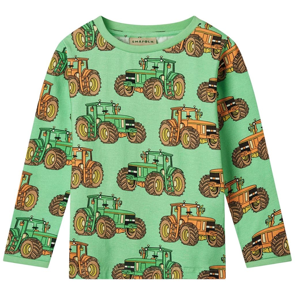 Tractors Langærmet T-shirt Minty Green Tea