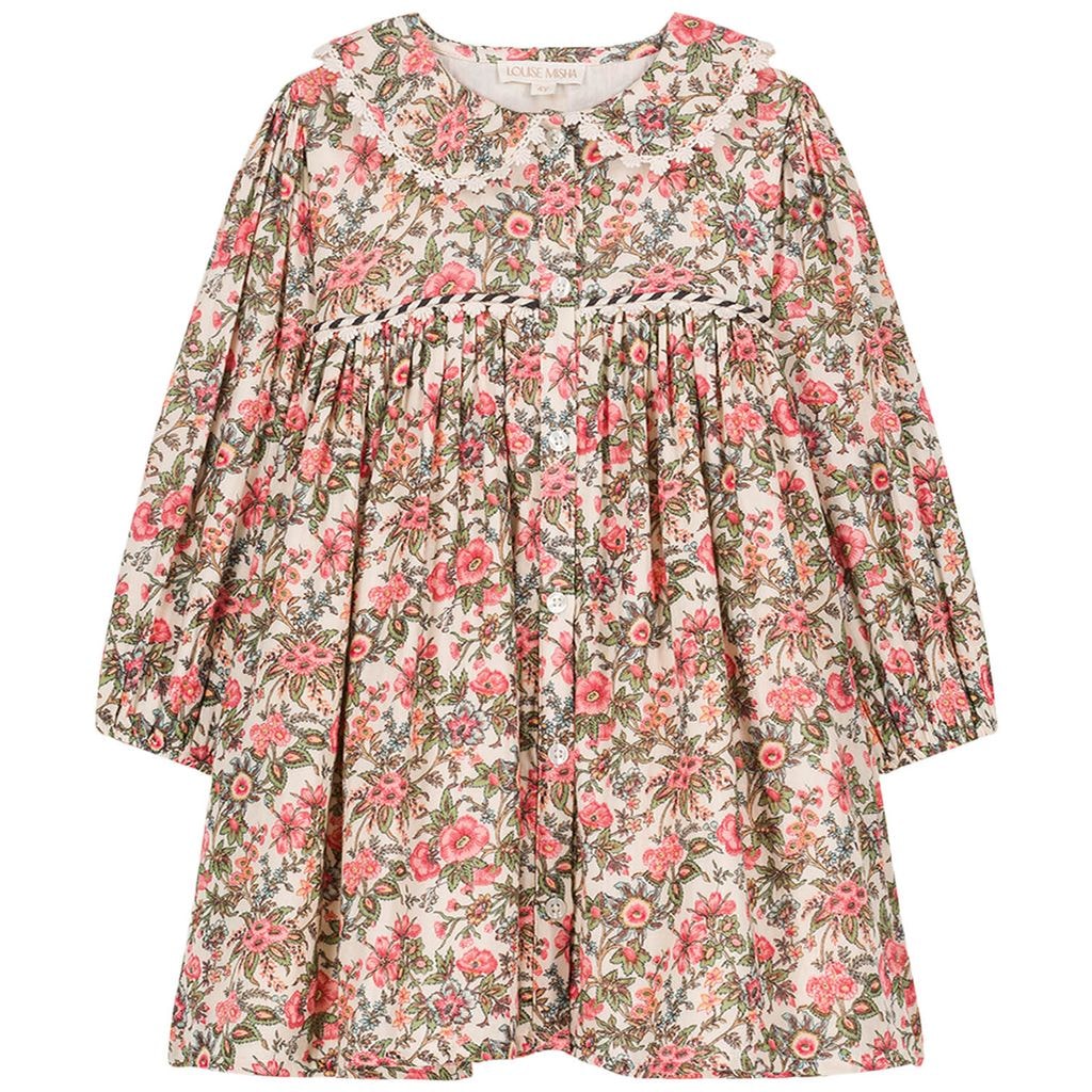 Marlotta Floral Baby Dress Ivory Enchanted Fields