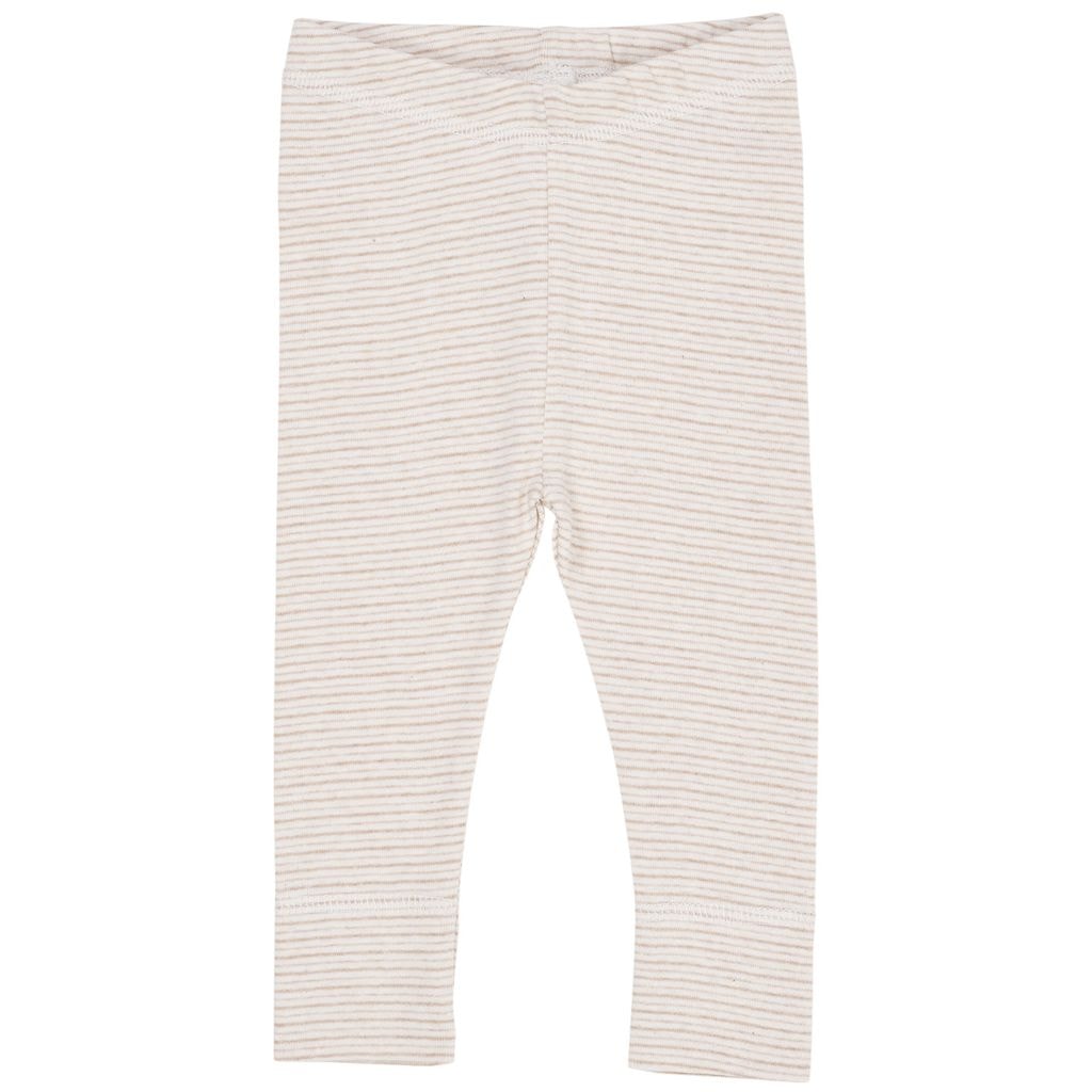 Striped Leggings Beige