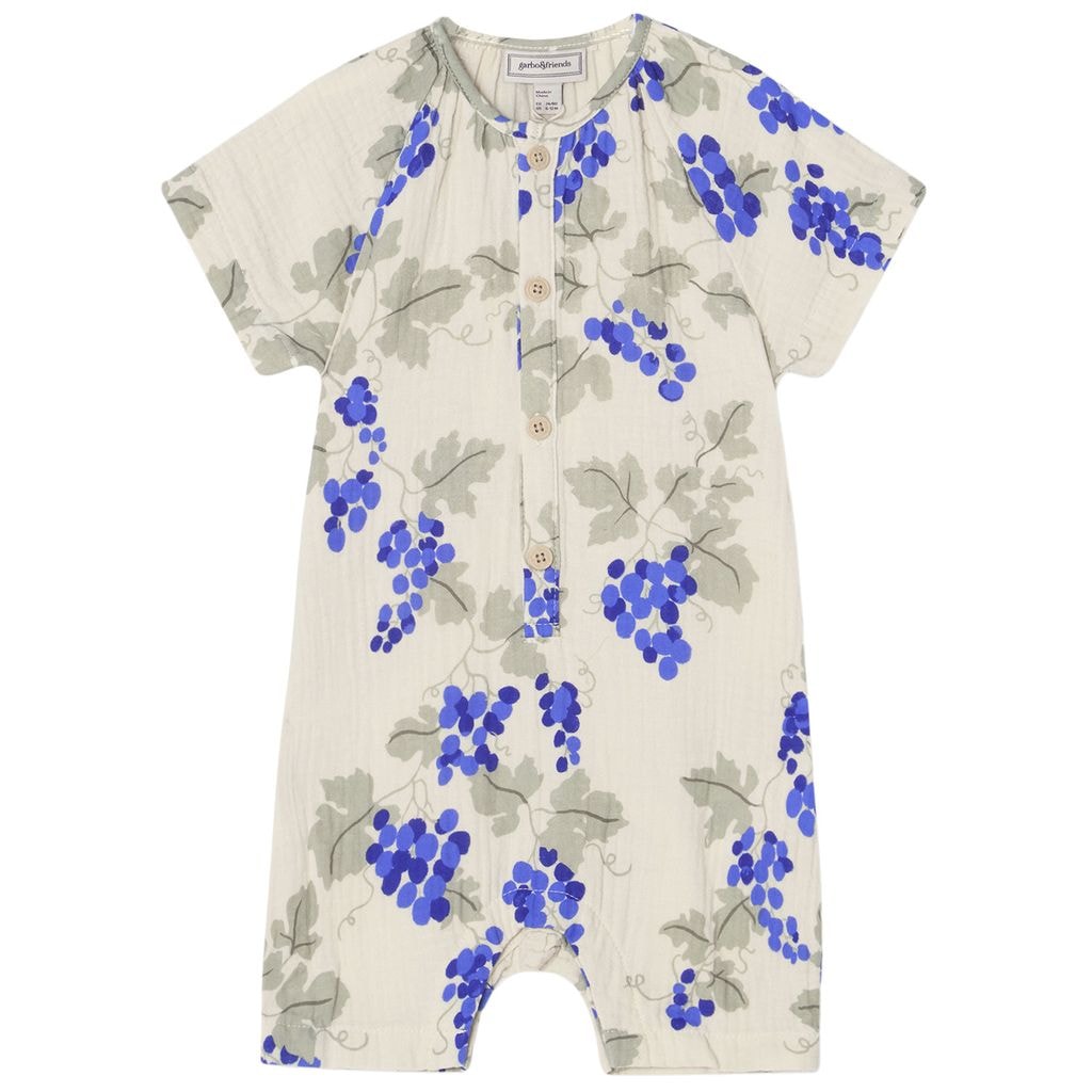 Muslin Onesie Grapes Blue