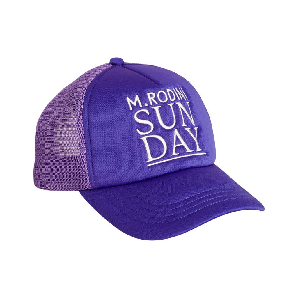 Sunday Embroided Trucker Cap Purple