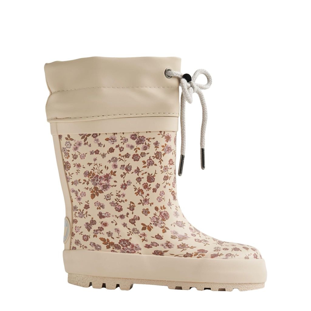 Blomstrede Forede Gummistøvler Rose Flowers