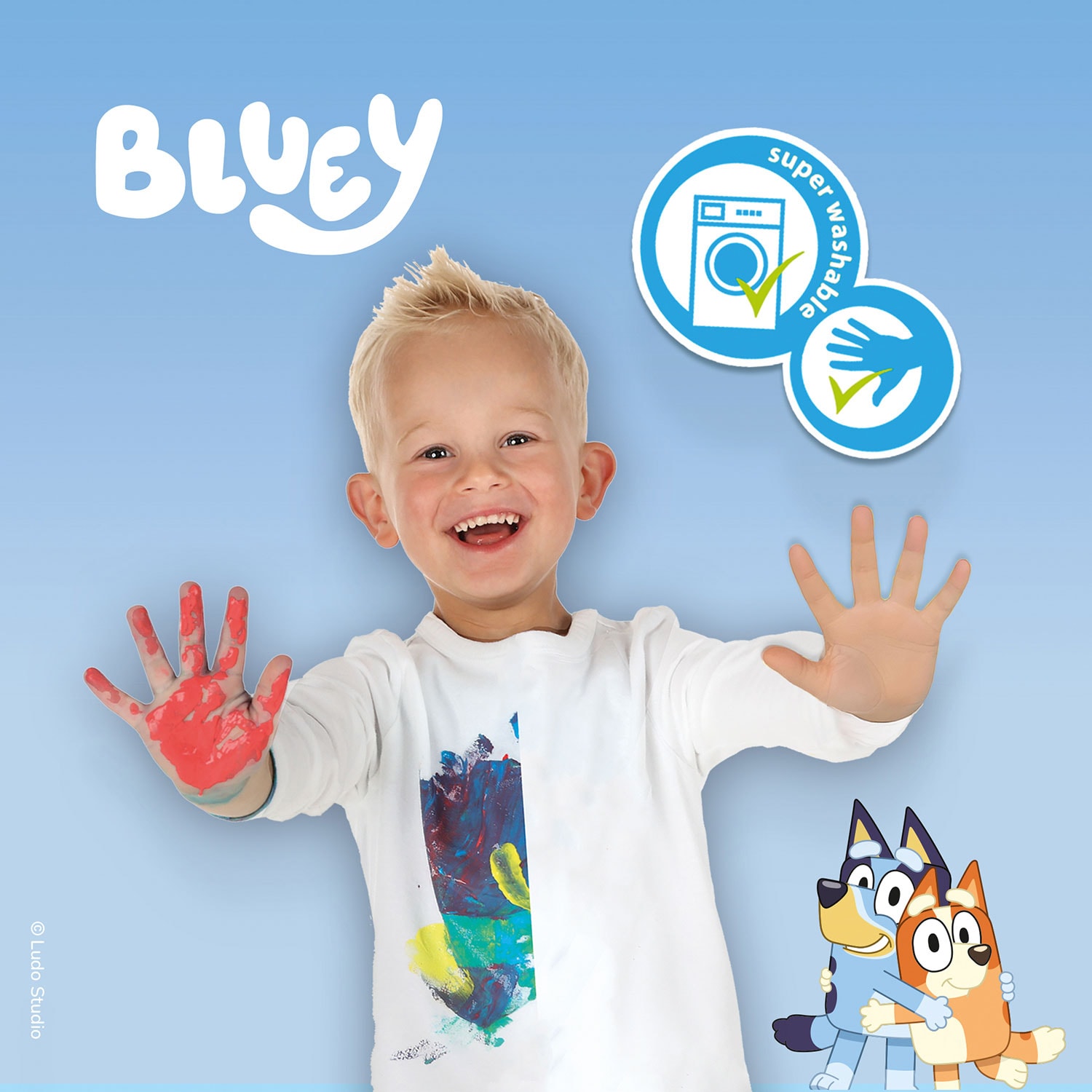 Bluey Kunst Med Fingeravtrykkmaling