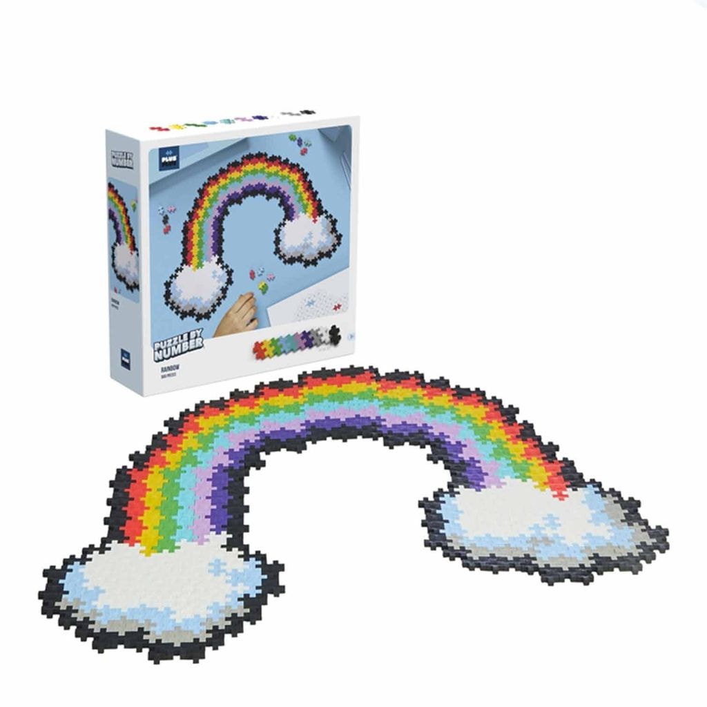Puzzle By Number Rainbow & Unicorn Byggesæt
