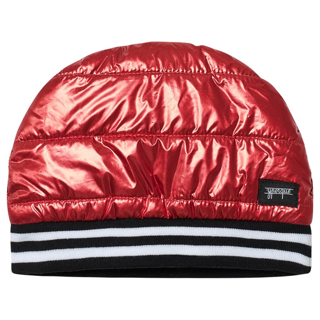 Metallic Puffer Mössa Röd