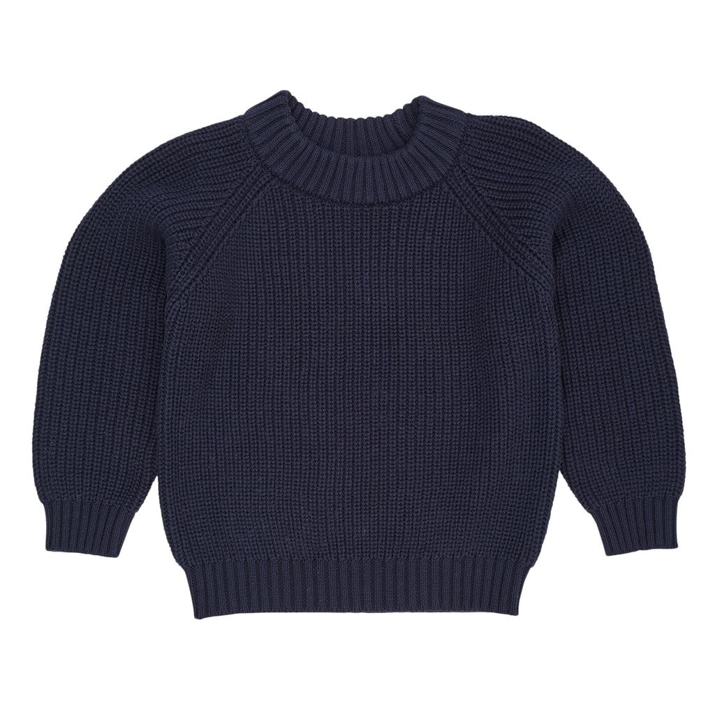Classic Rib-Knitted Blouse Navy