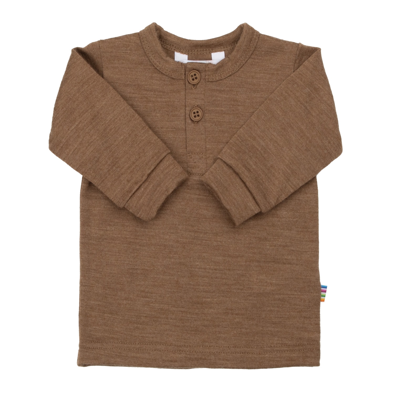 Long-Sleeved Wool Top Warm Brown