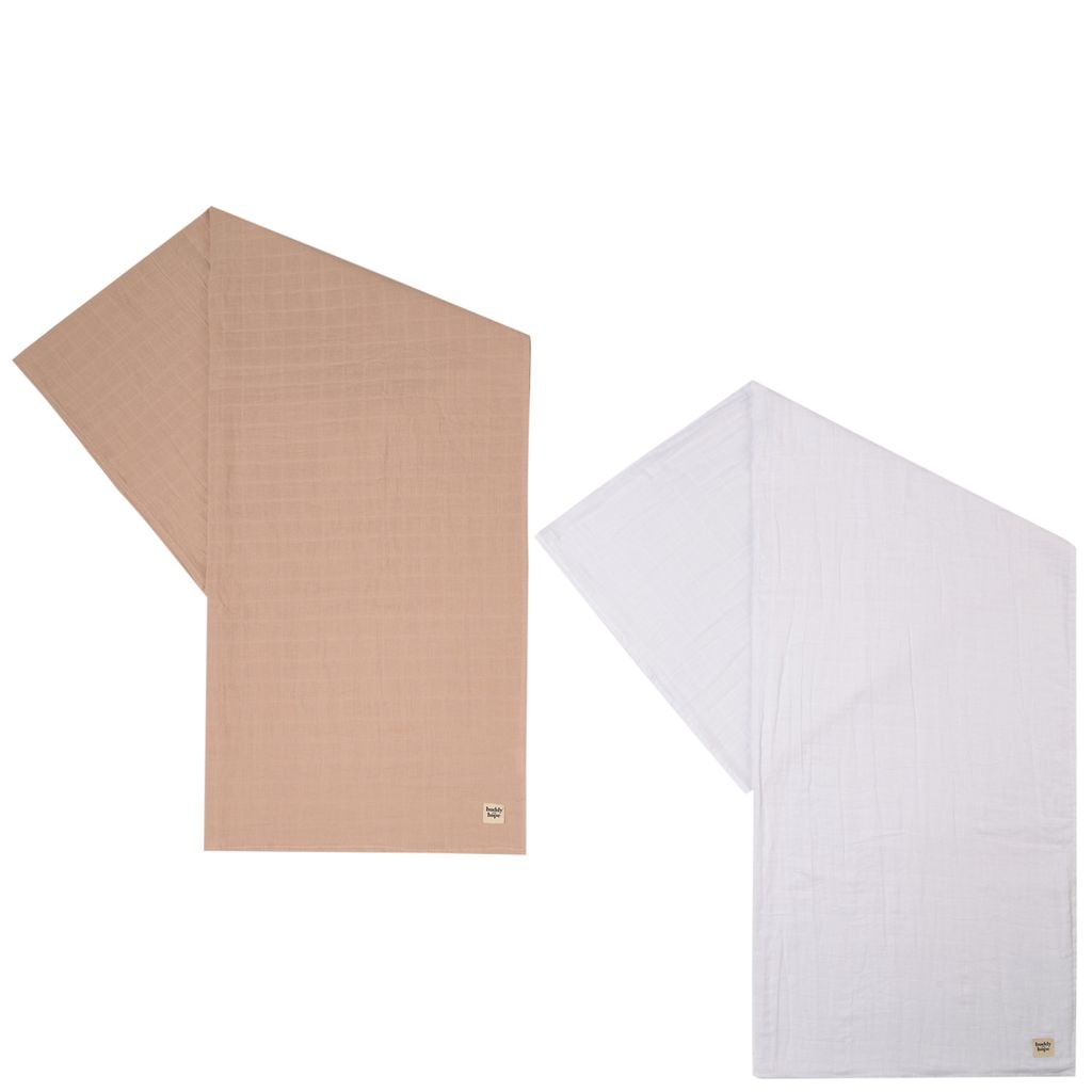 2-Pack GOTS Musselintepper Dusty Rose