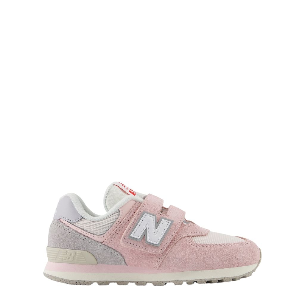 574 Kids Hook & Loop Sneakers Shell Pink