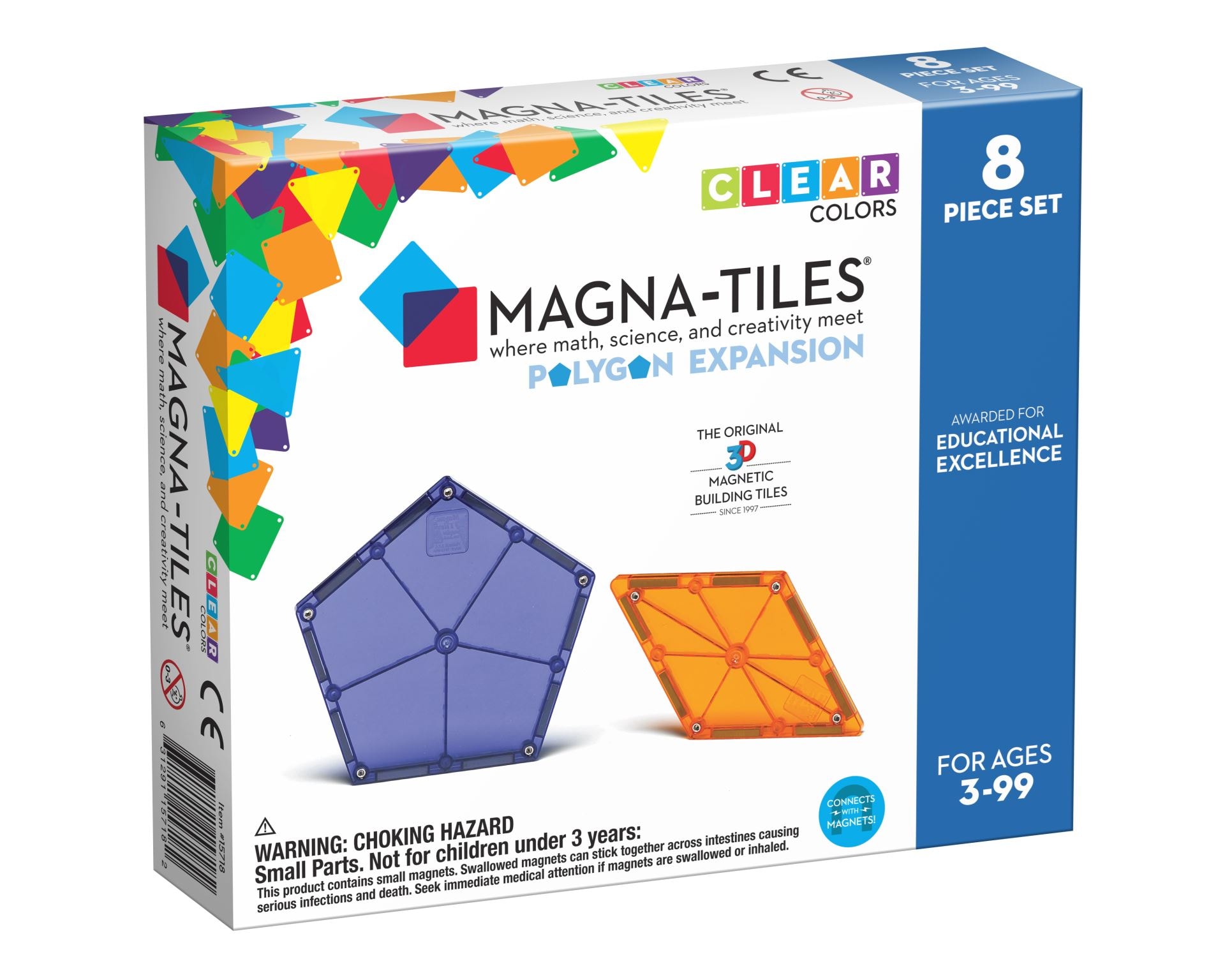 Magna-Tiles 8-delers Utvidelsessett Polygons