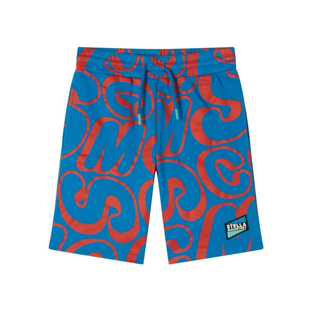 Printed Sweatshorts Blue
