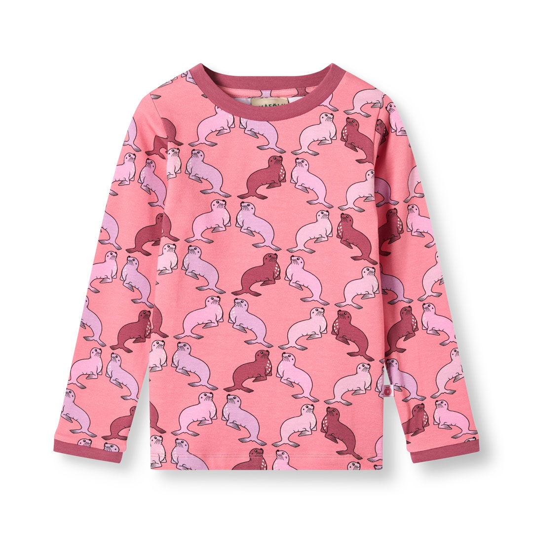 Elstar Long-Sleeved Top With Sea Lions Mauve Rose