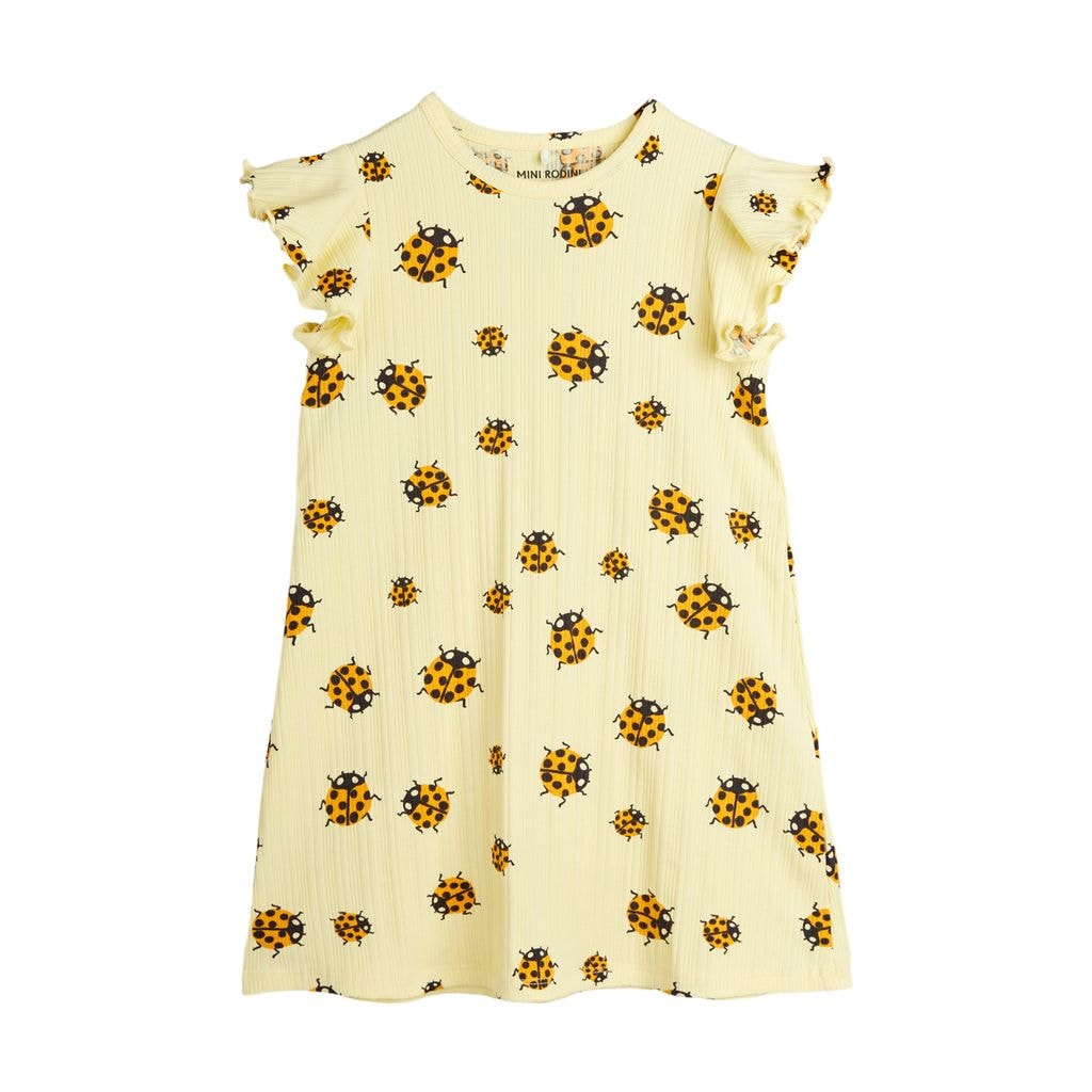 Ladybugs Aop Wing Dress Yellow