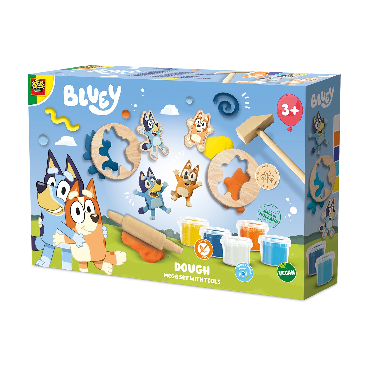Bluey Mega- Set -sett Med Leire Og Verktøy