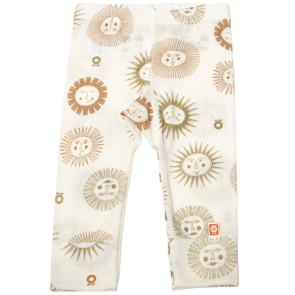Mönstrade Baby-leggings Naturvit