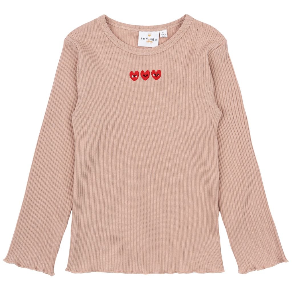 GOTS Neve Rib Tee Adobe Rose