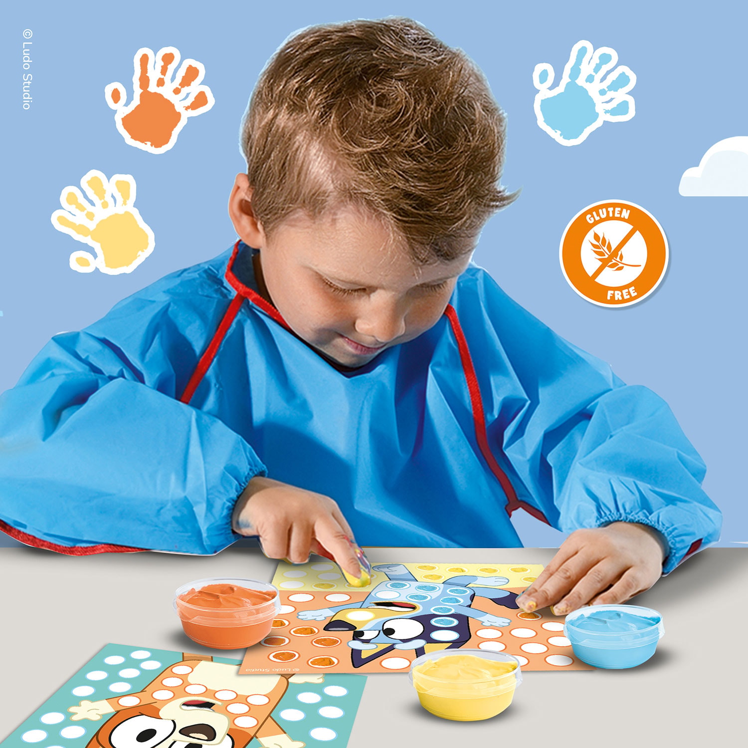 Bluey Kunst Med Fingeravtrykkmaling