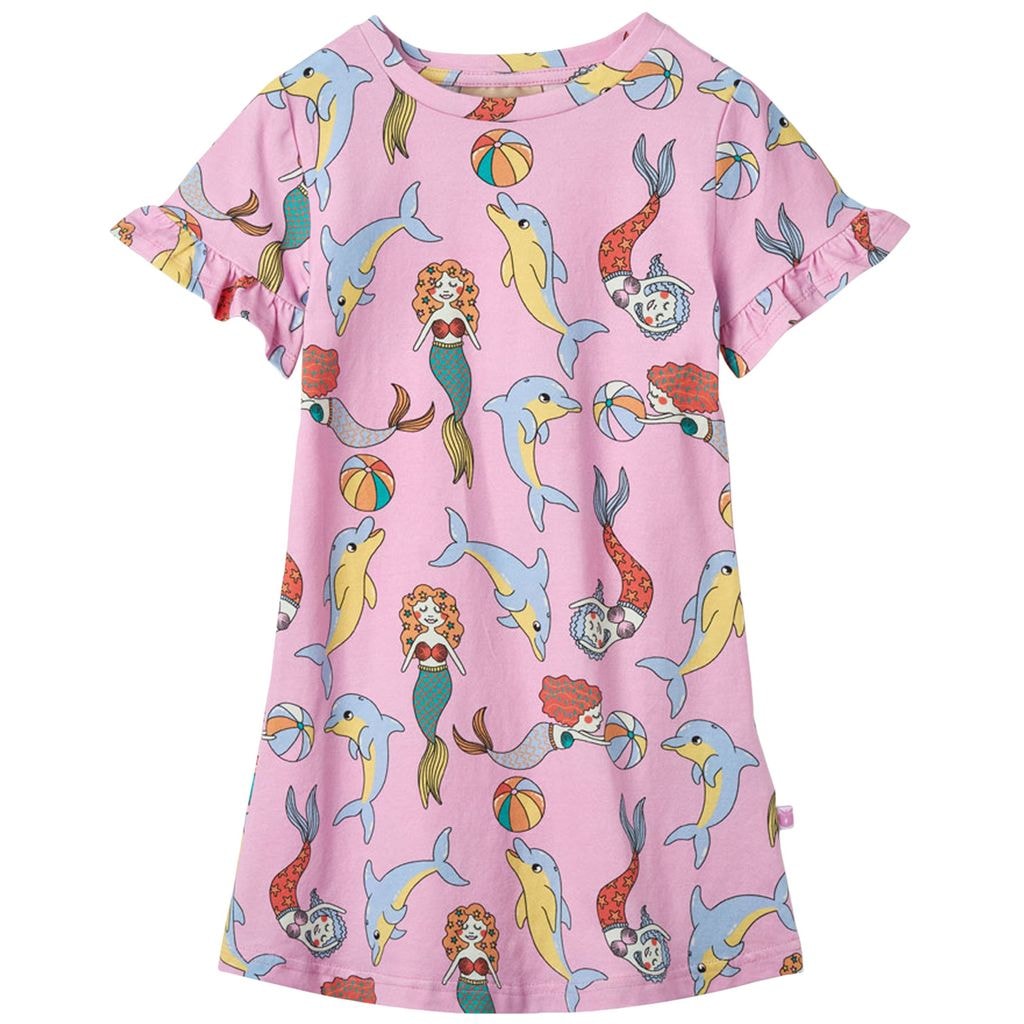 Mermaids And Dolphins Kjole Pink Lavender