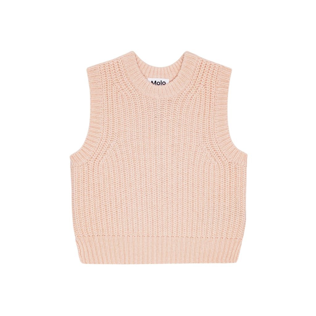 Gilberte Stickad Väst Petal Blush