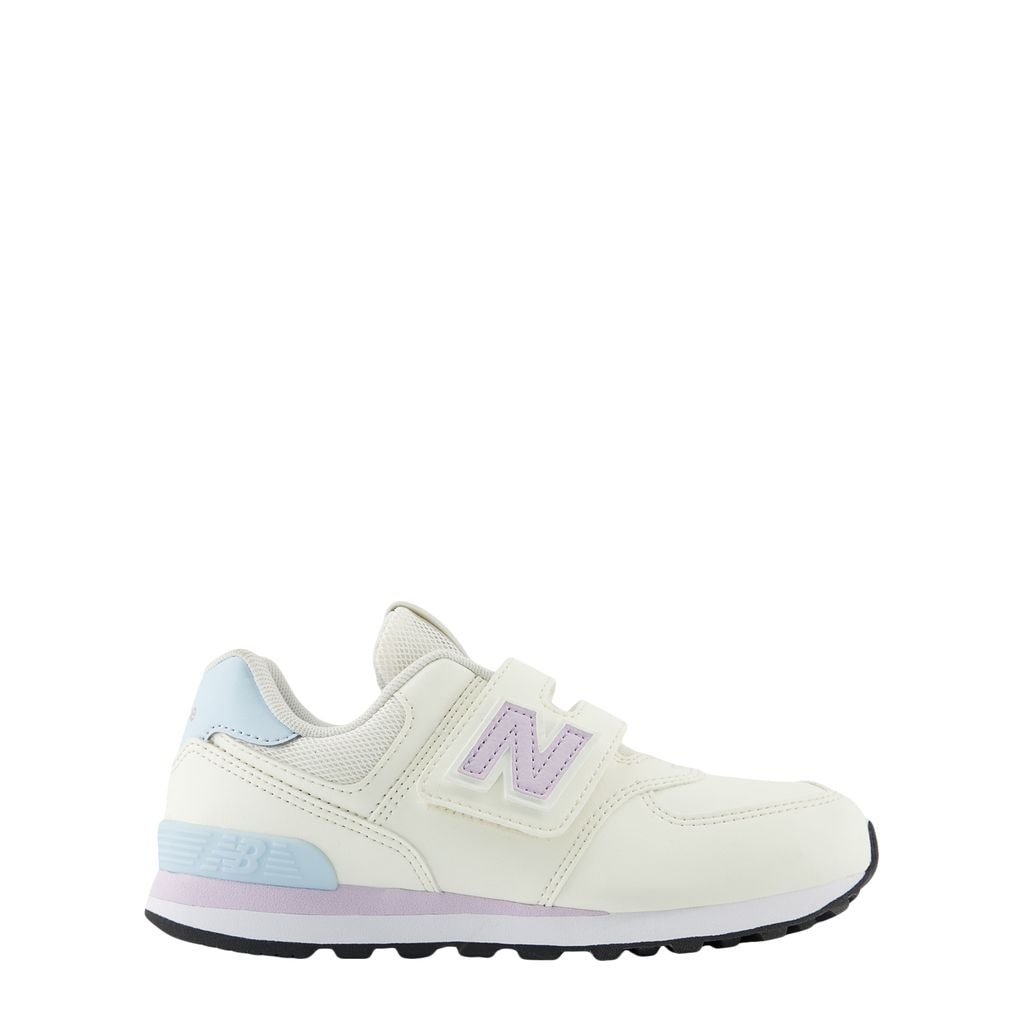 574 Kids Sneakers With Velcro Strap Sea Salt
