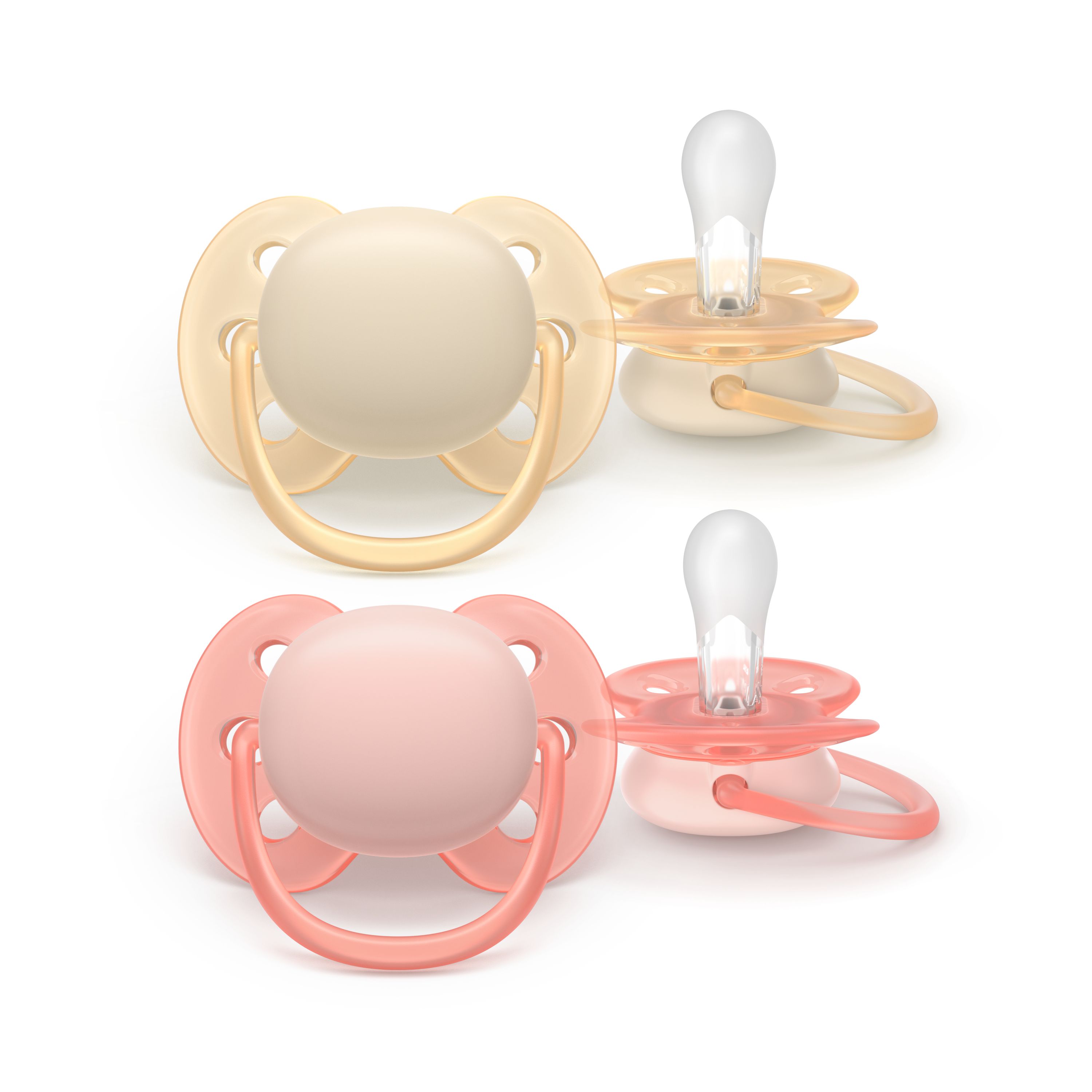 Ultra Soft 2-pack Nappar 0-6M Peach