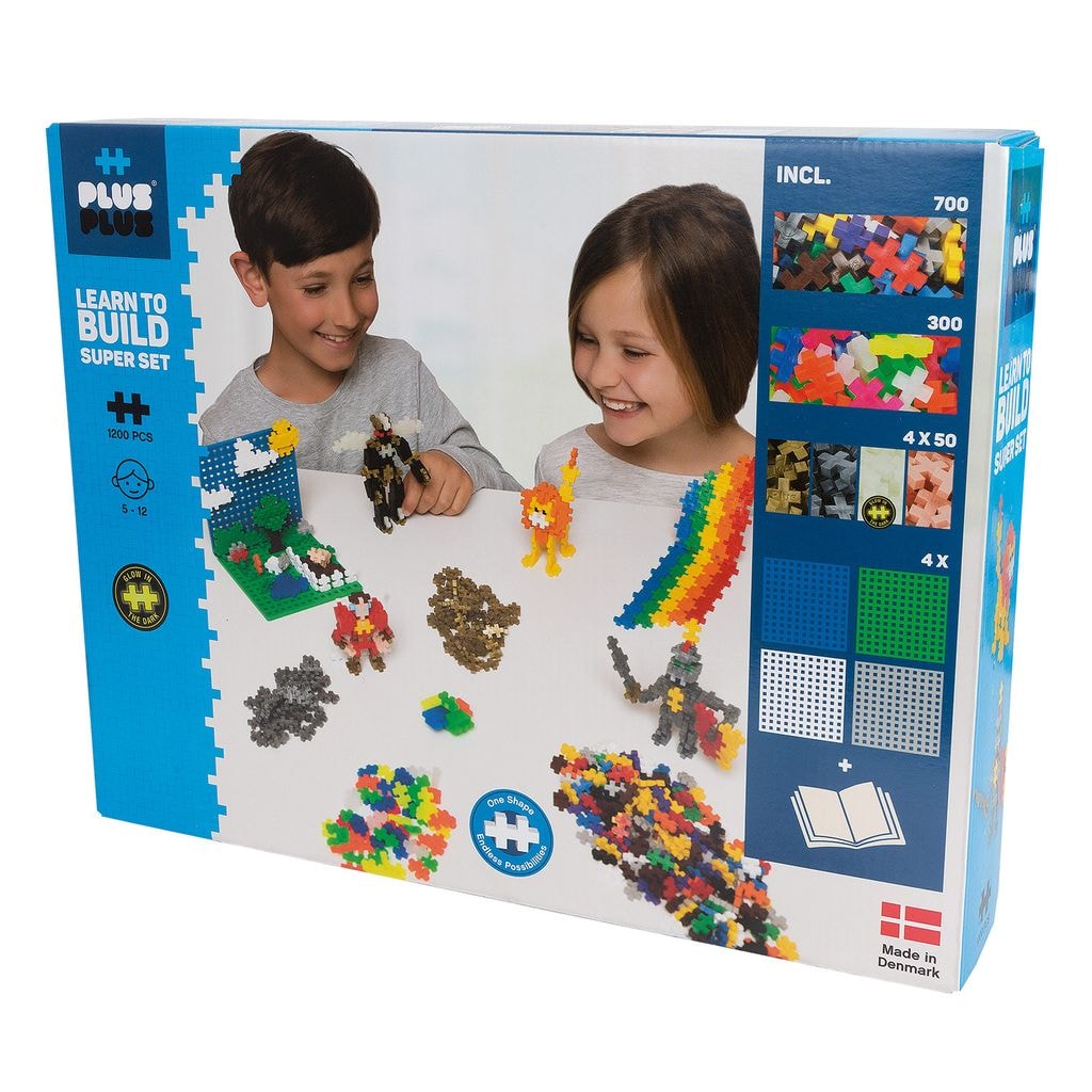 1200-Piece Plus-Plus® Basic Learn To Build Super Sæt