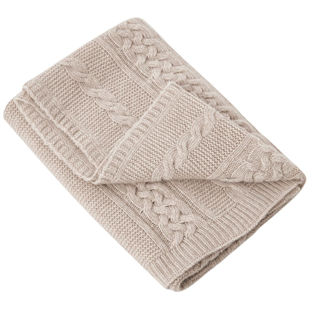 Oat Knitted Blanket