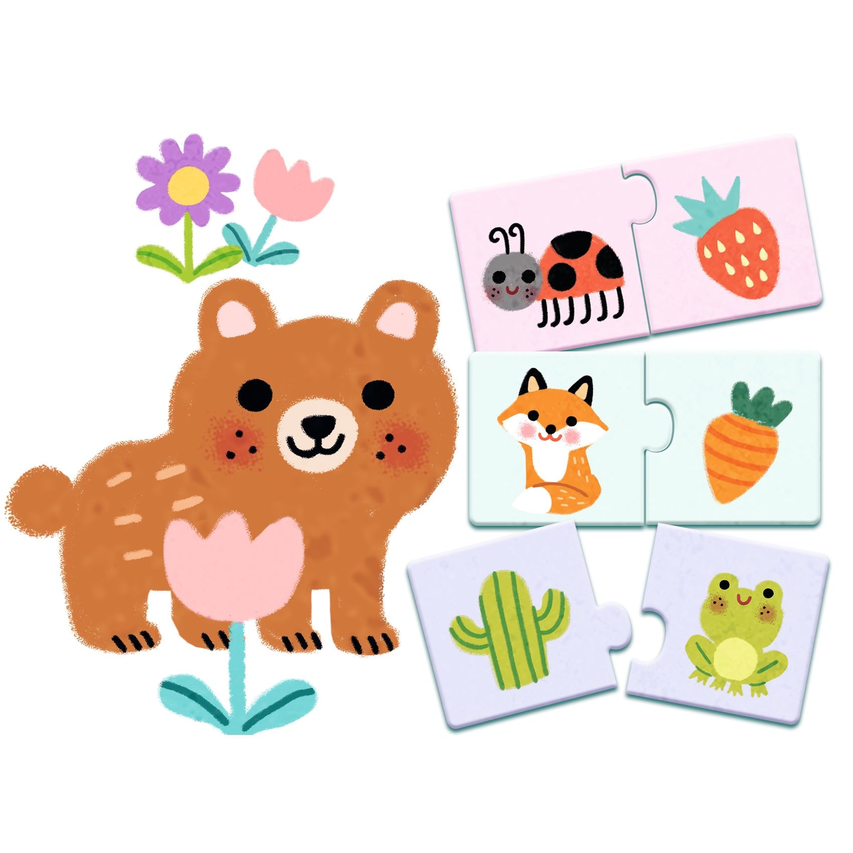 Duo Colorful Animal Puzzle Multi 