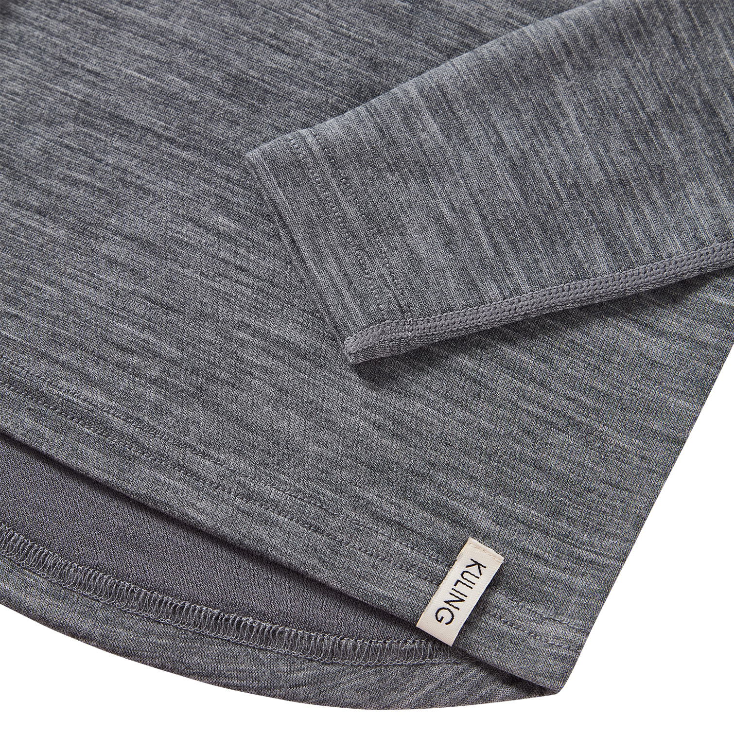 Gisborn Baselayer-sæt I Uld Og Bambus Dark Grey Melange
