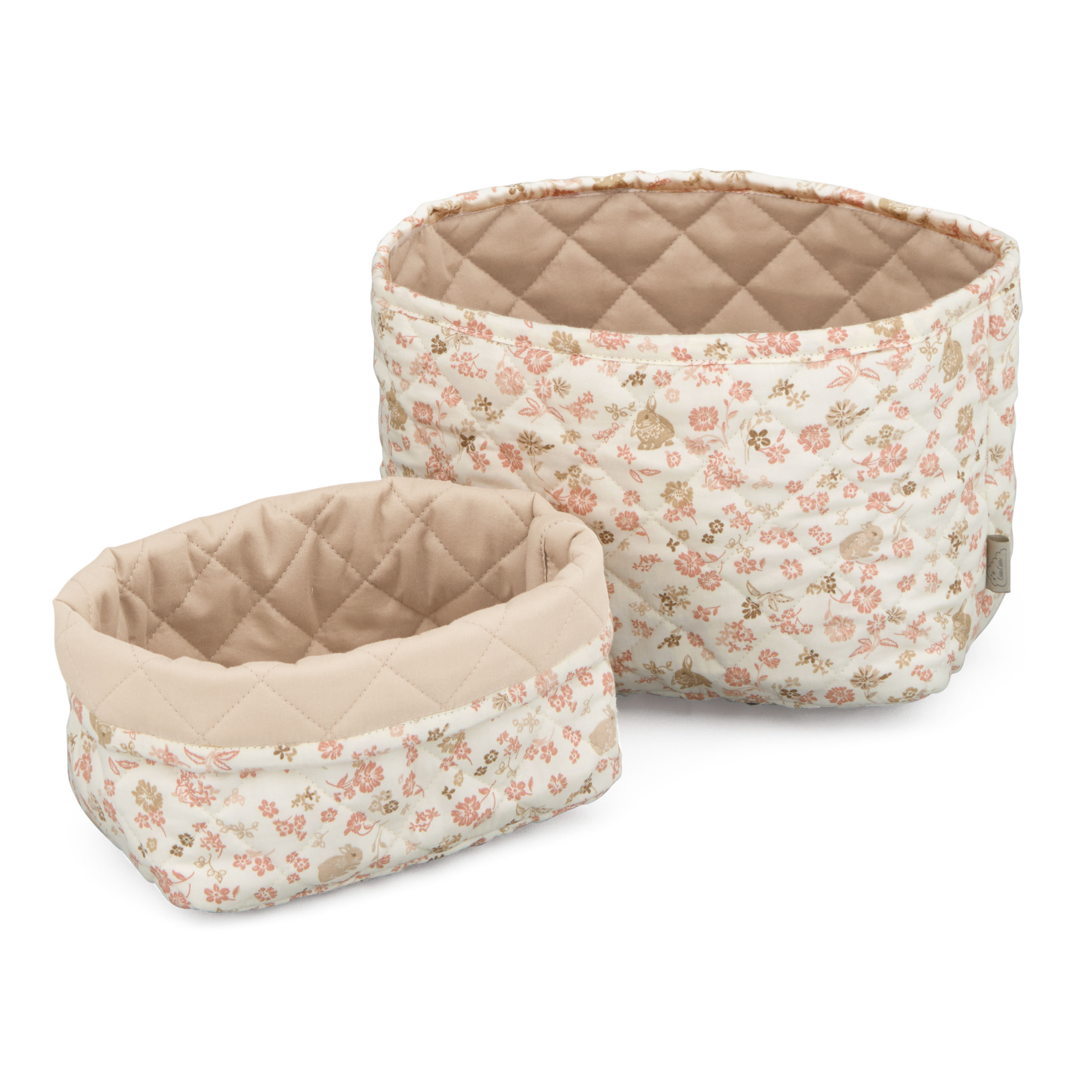 2-pack Quiltad Förvaringskorg Augusta