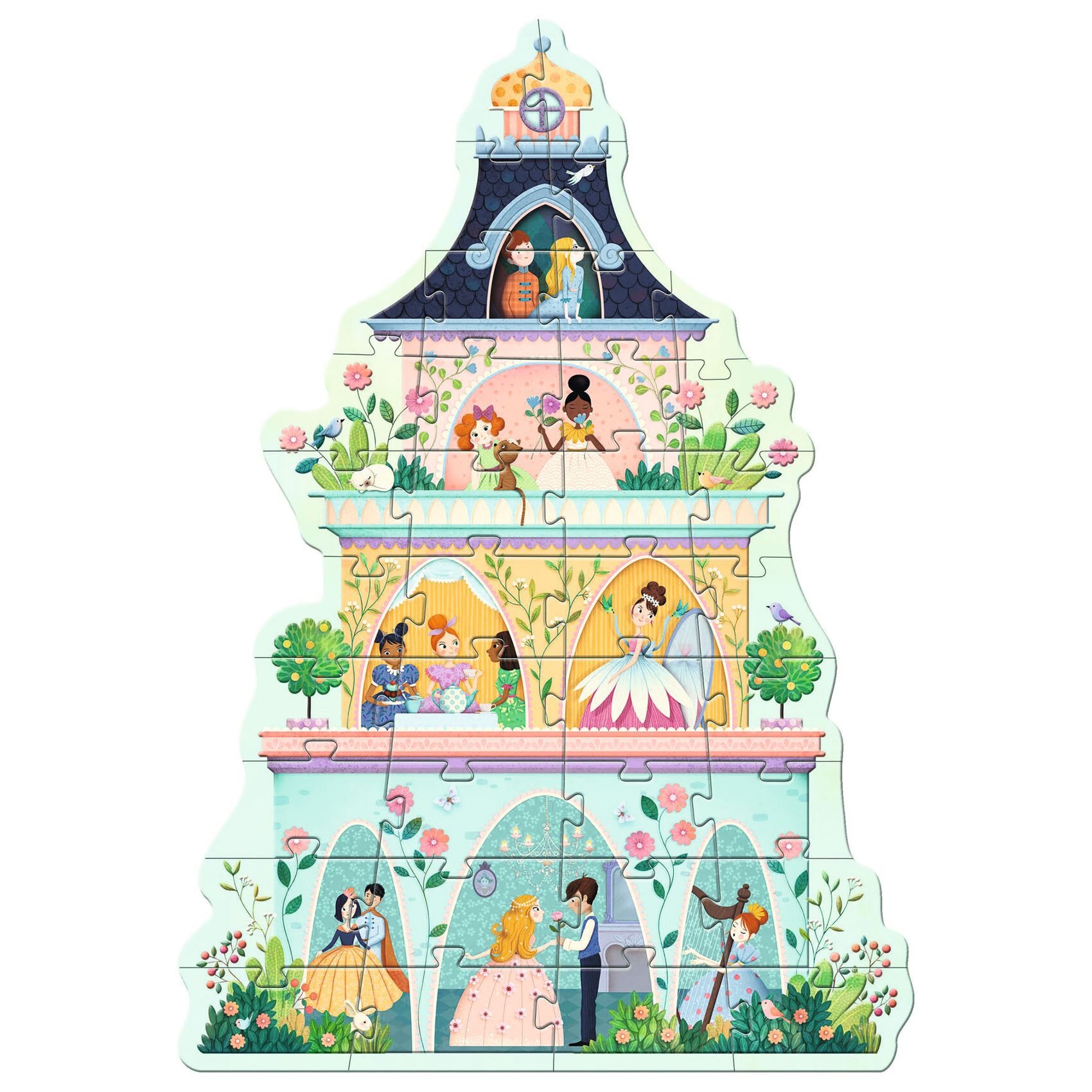 Princess Tower – Giant Floor Puzzle - 36 Pieces Multi 
