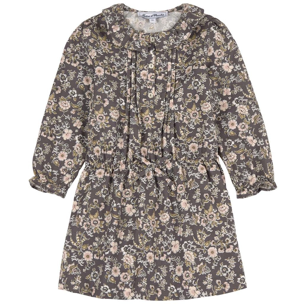 Floral Dress Gray