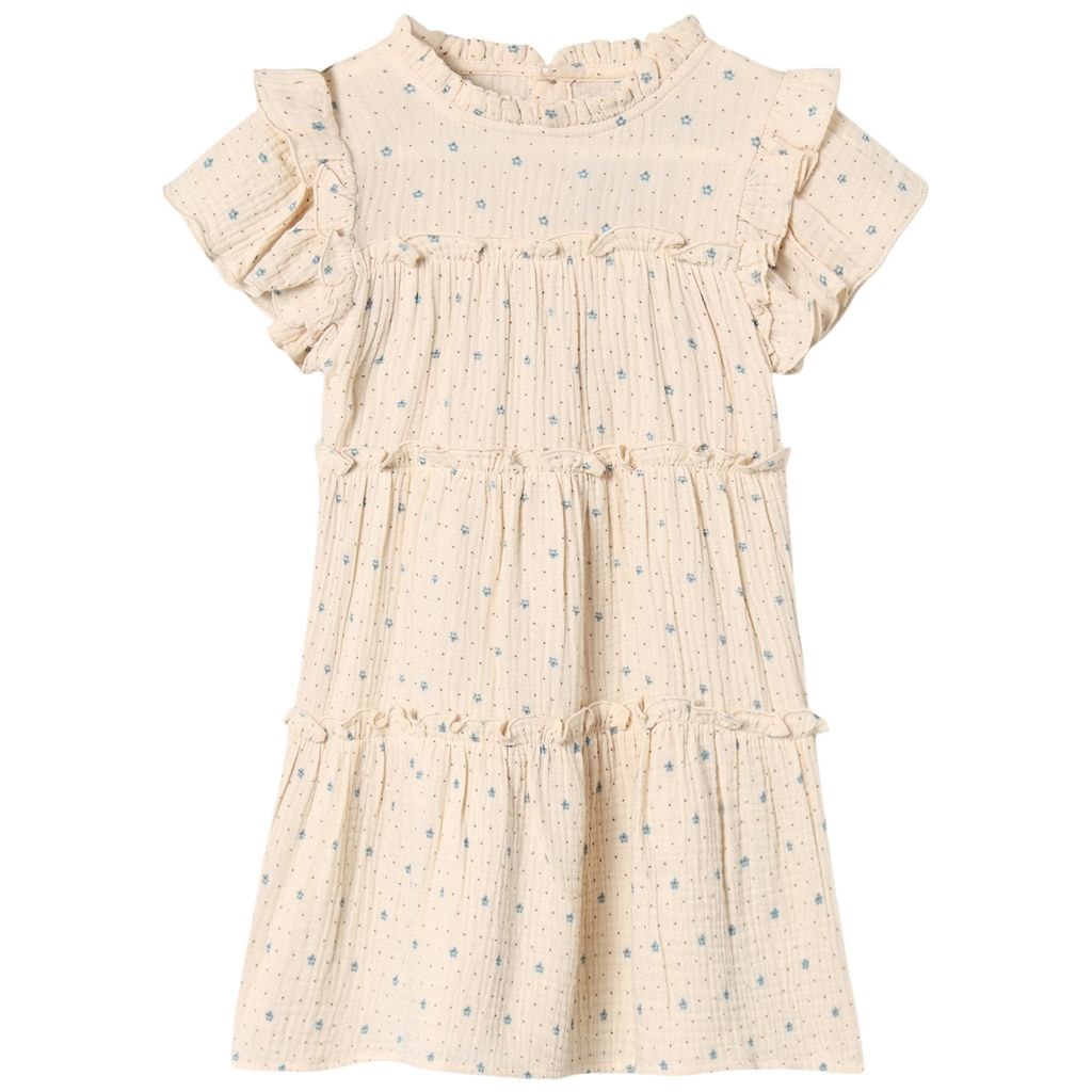 Blooming Short-Sleeved Dress Sandshell Aop