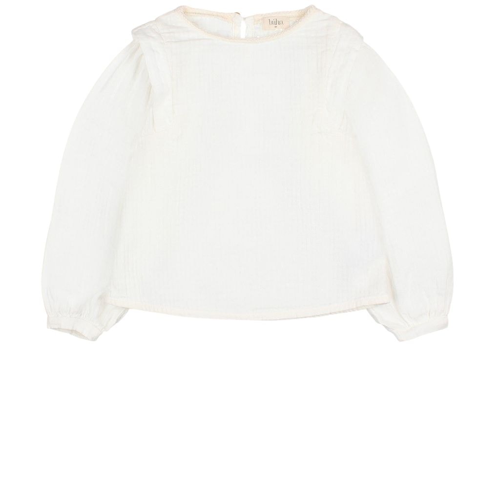 Blouse With Button Closure Ecru