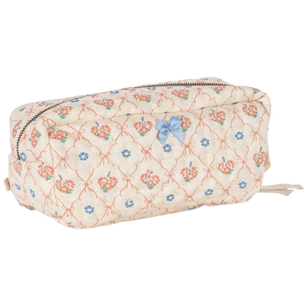 Small Quilted Toiletry Bag Fleur Decor