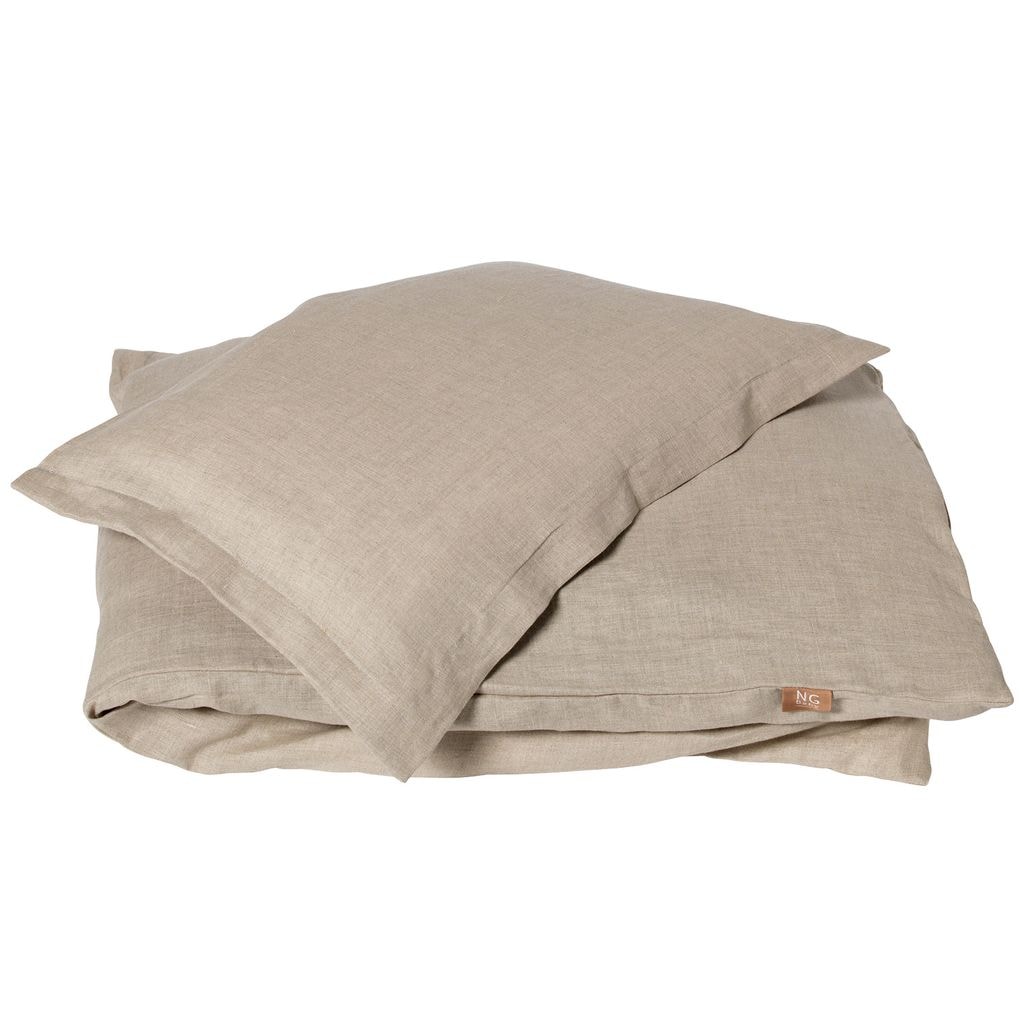 Sengesett Lin Sprinkelseng/Vugge Natural Beige