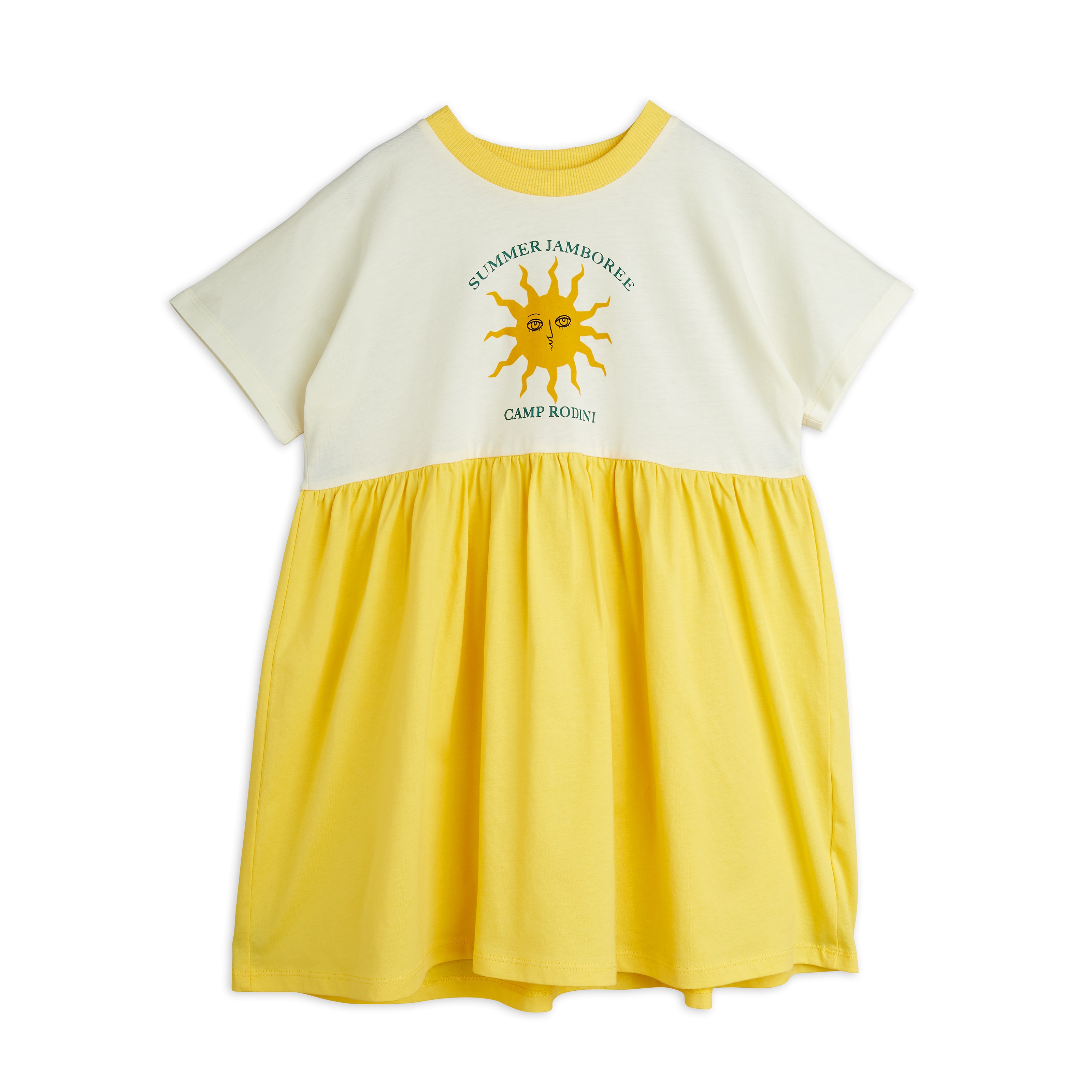 GOTS Sun Sp Kortärmad Klänning Offwhite