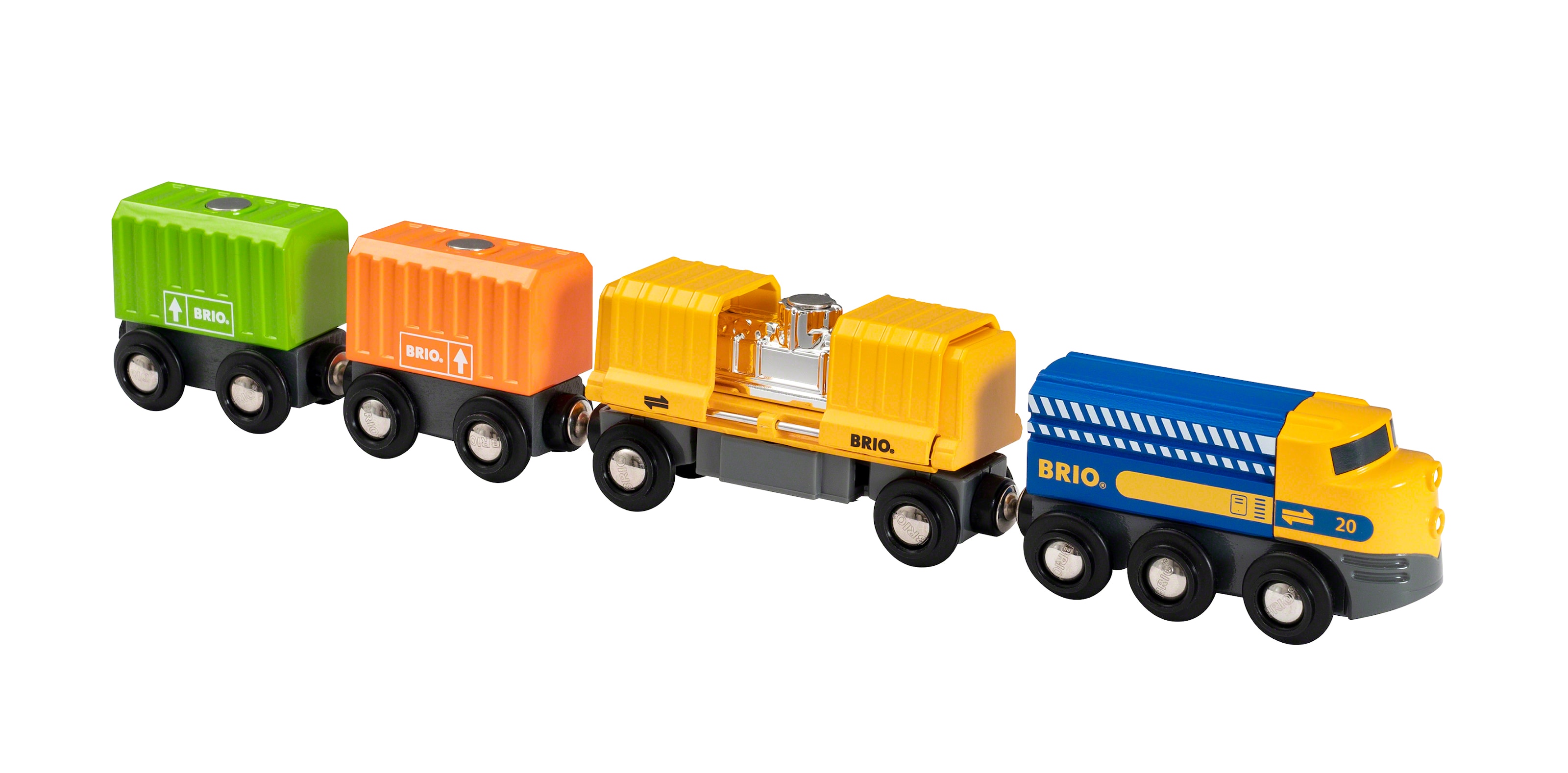 Three-Wagon Cargo Train Multicolor 