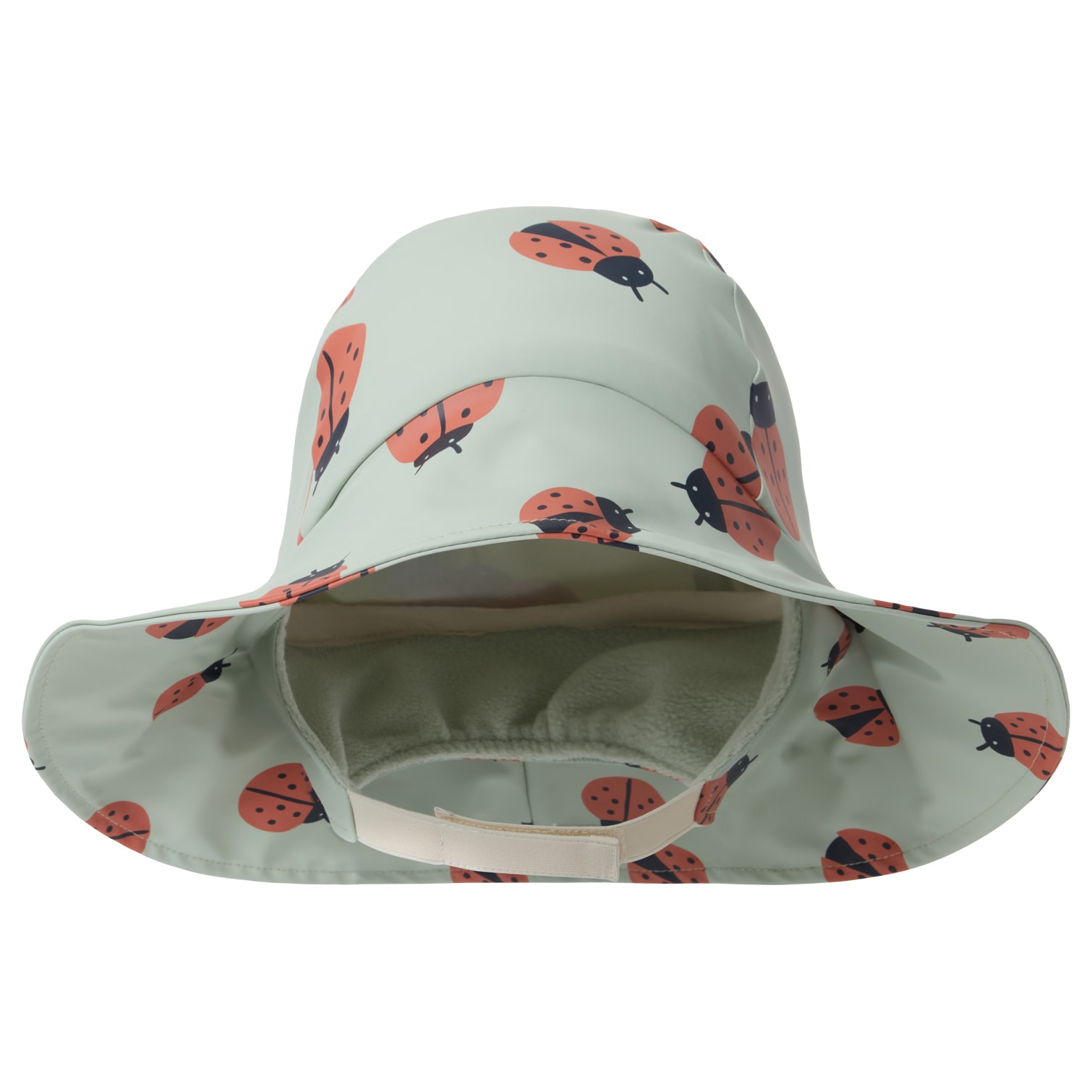 Vasa Rain Hat Pale Green Ladybug 