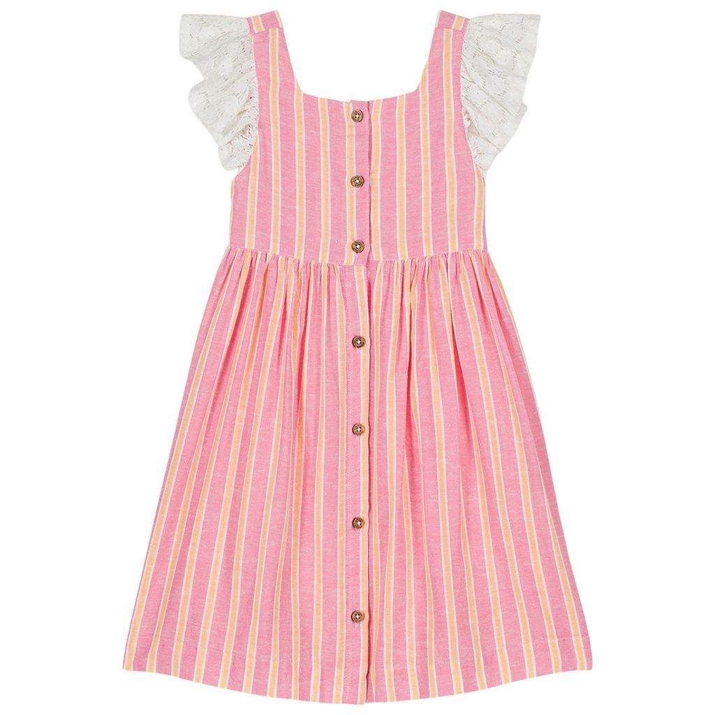 Moonie Dress Pink Gelato Stripes