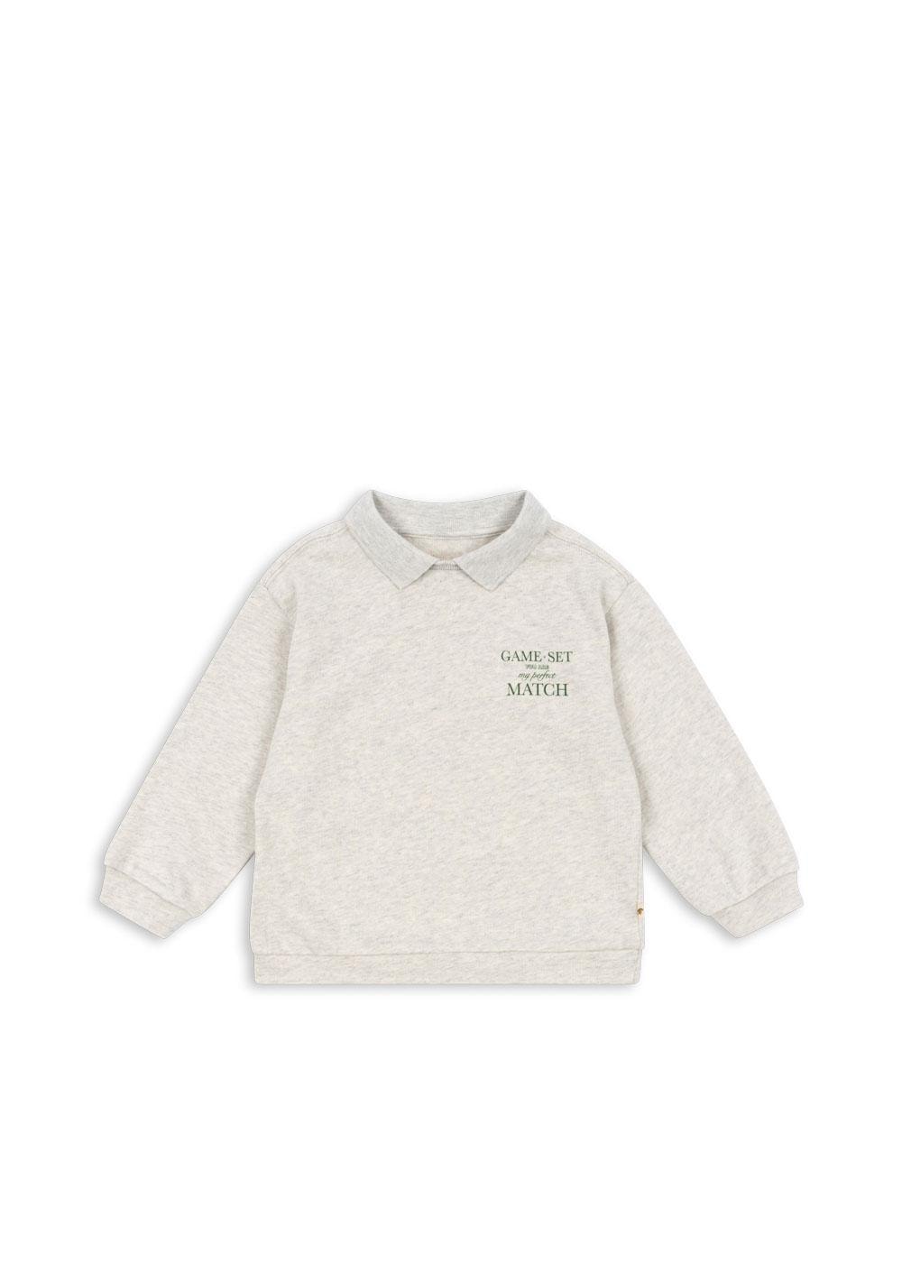 Spotty Ls Polo Gots Off White Melange
