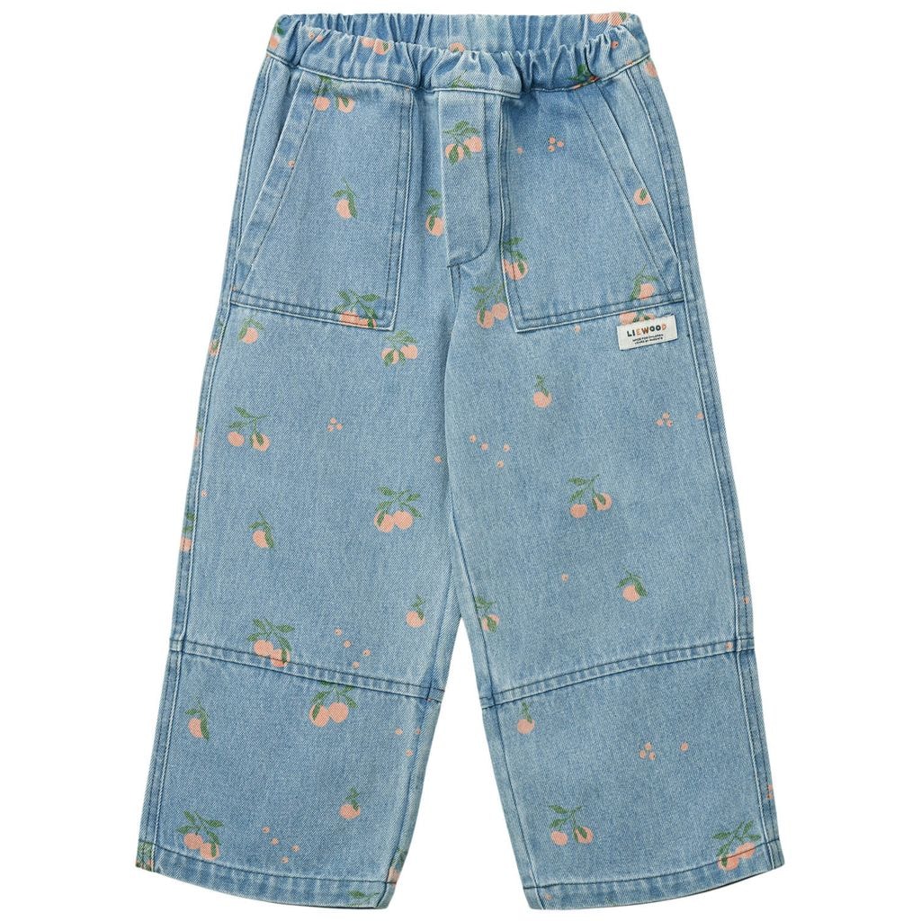 Cesar Farkkuhousut Peach Light Blue Denim