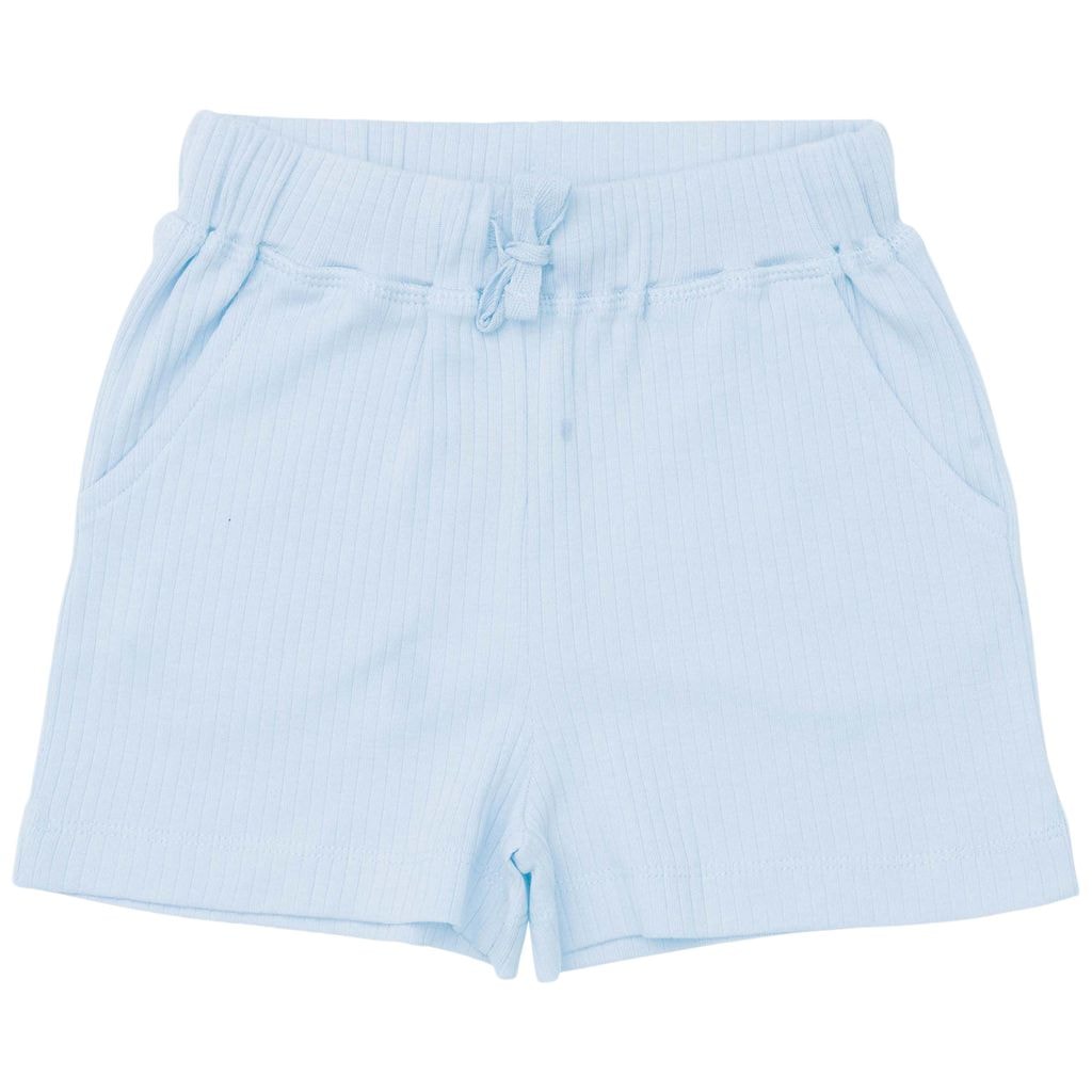 Ribbed Shorts Light Blue