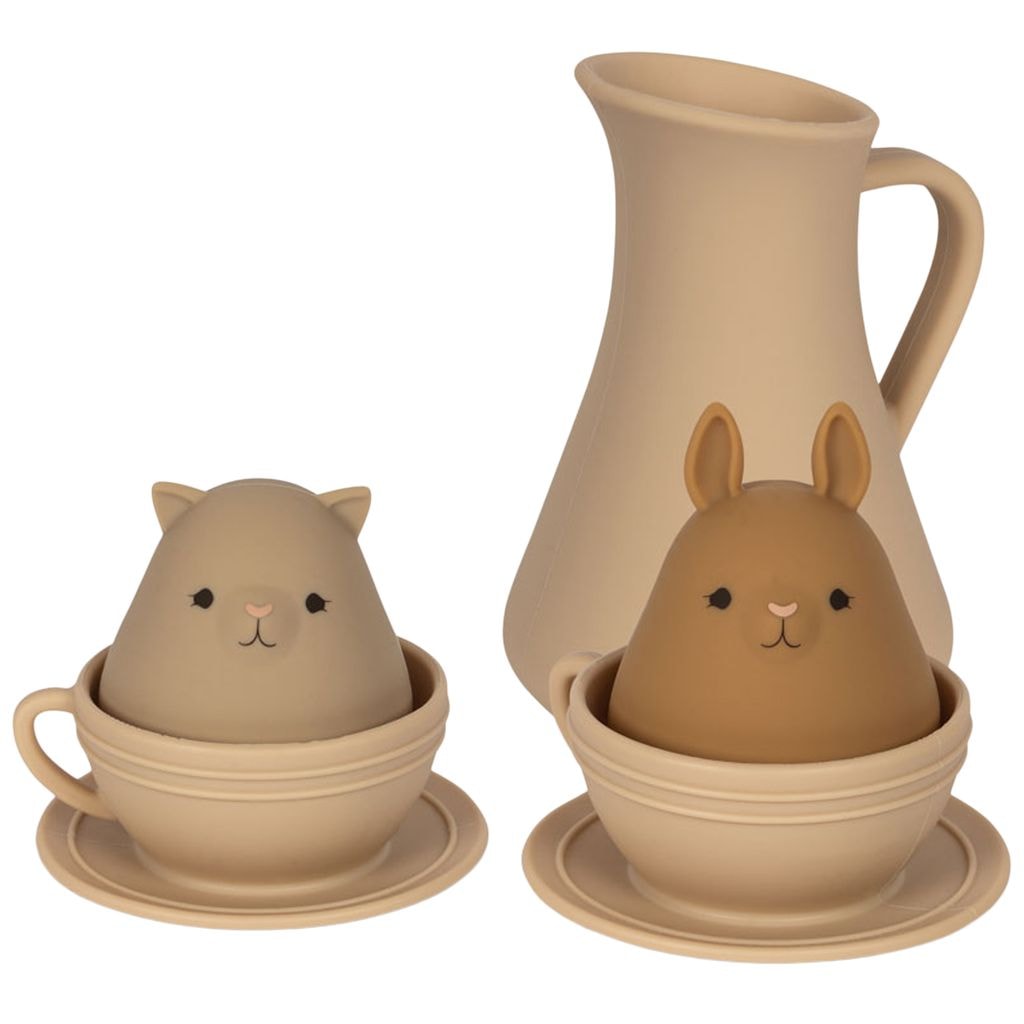 Silicone Bath Toys Cup Set  Warm Clay Mix