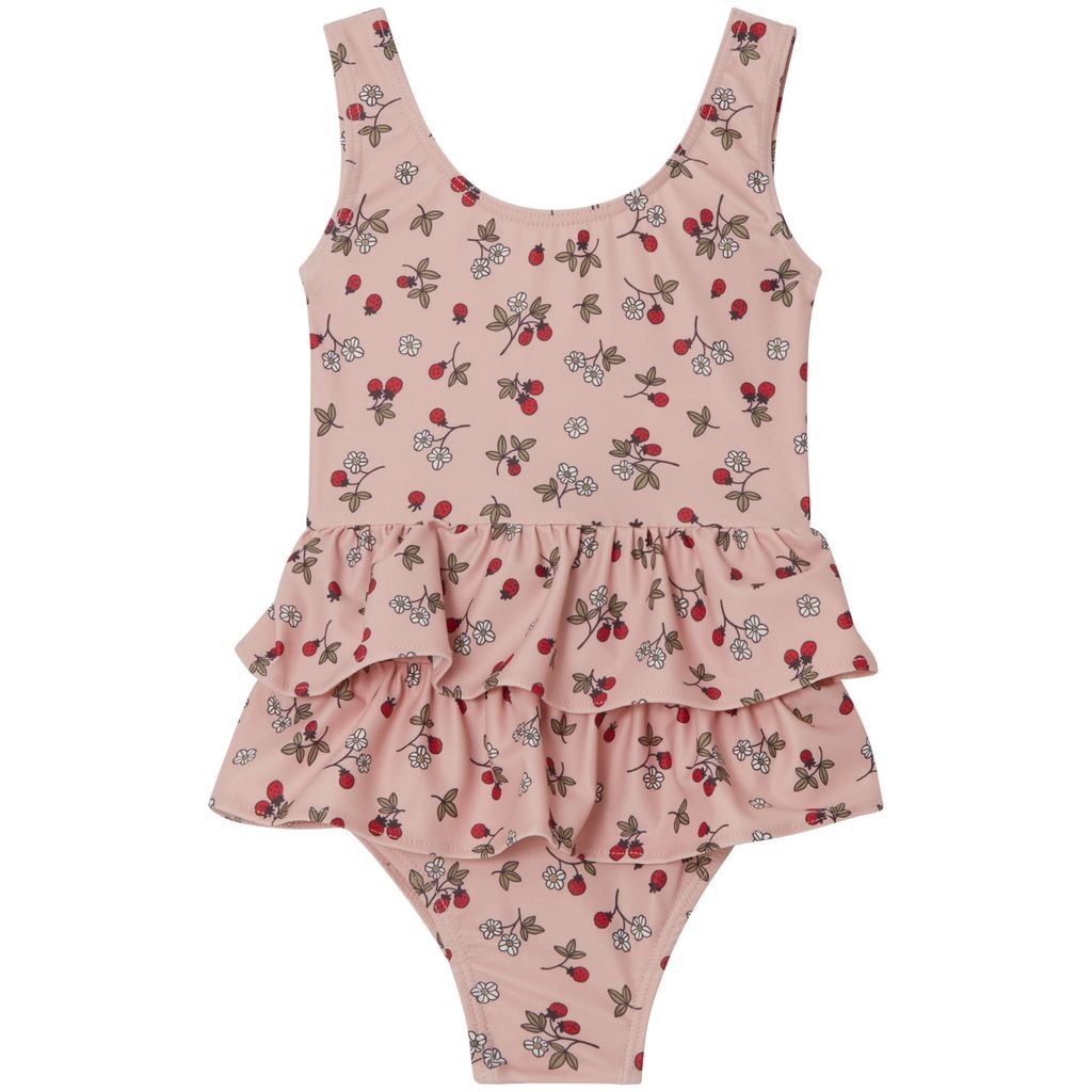 Majken Mønstret Badedragt Wild Strawberry