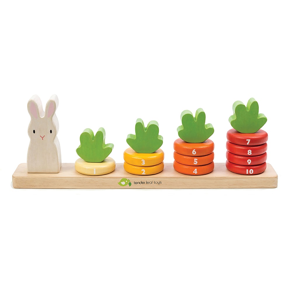 Learning Numbers - Counting Carrots Læringsleketøy Wood