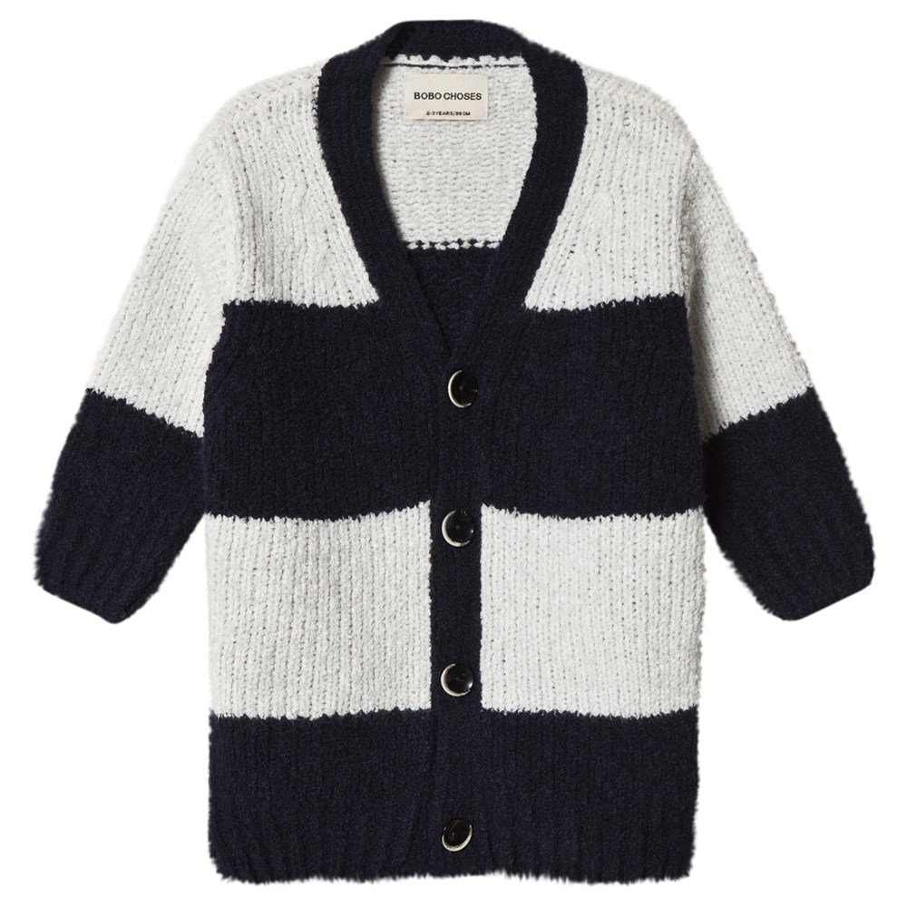 Big Stripes Cardigan Egret